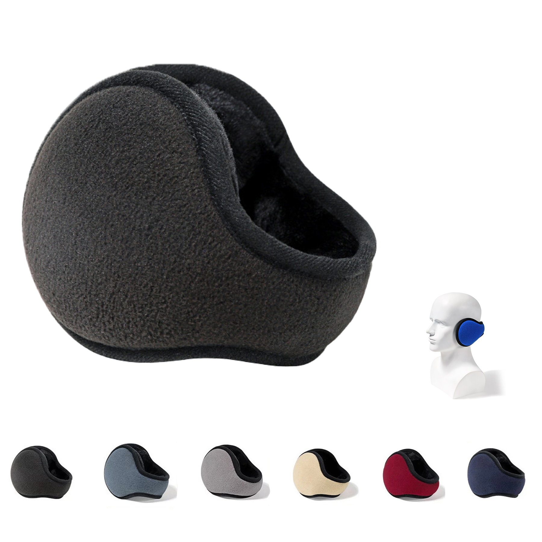 Classic Fleece Earmuffs Winter Accessory Outdoor 3