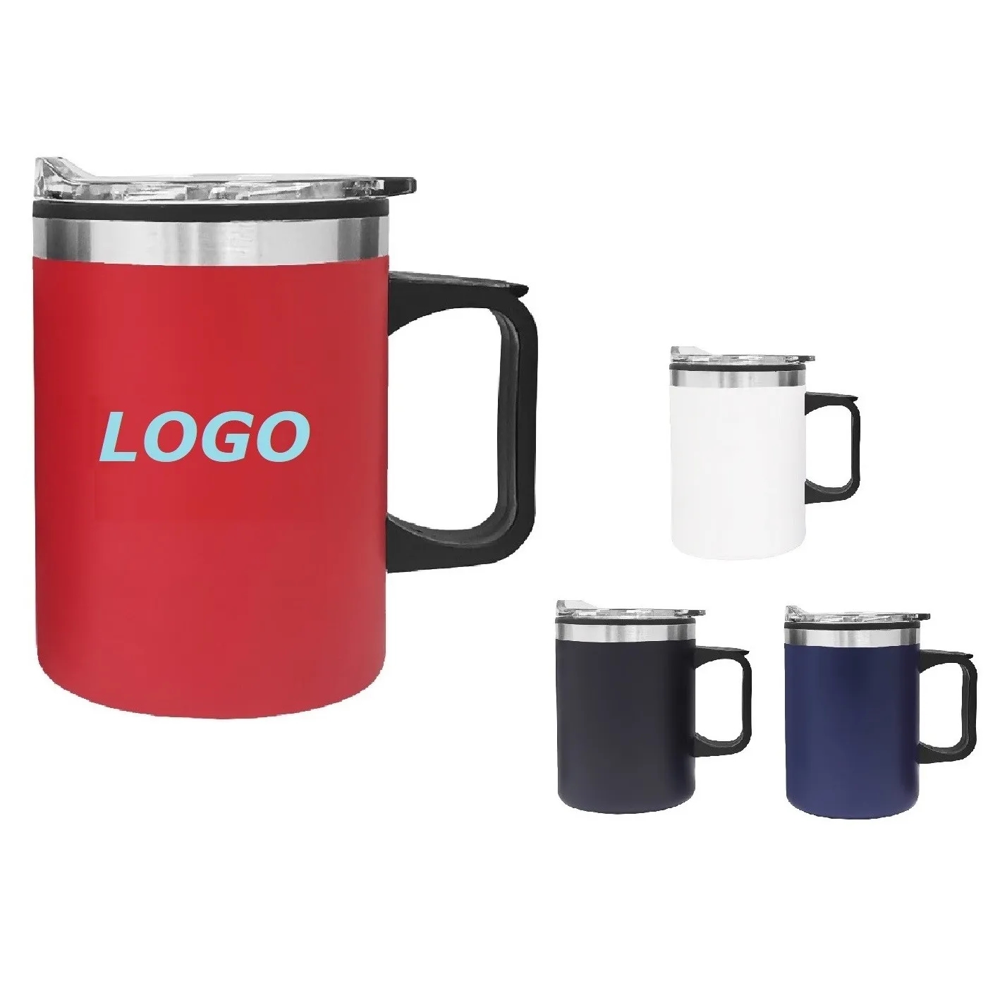 14 oz Coffee Mug Double Wall With Handle 2