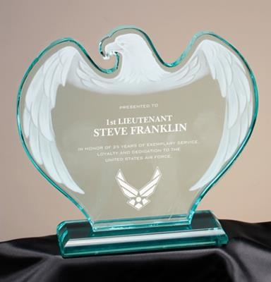 Frosted Eagle Acrylic Award (Jade) 1
