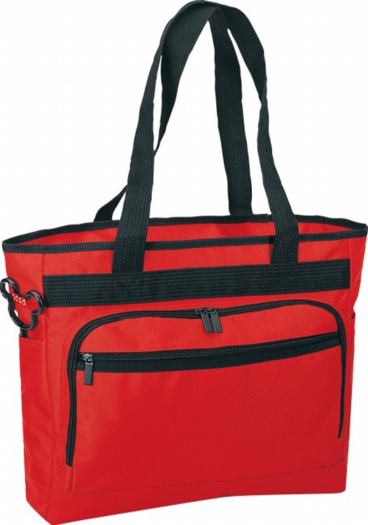 Poly Zippered Tote Bag with Organizer 1