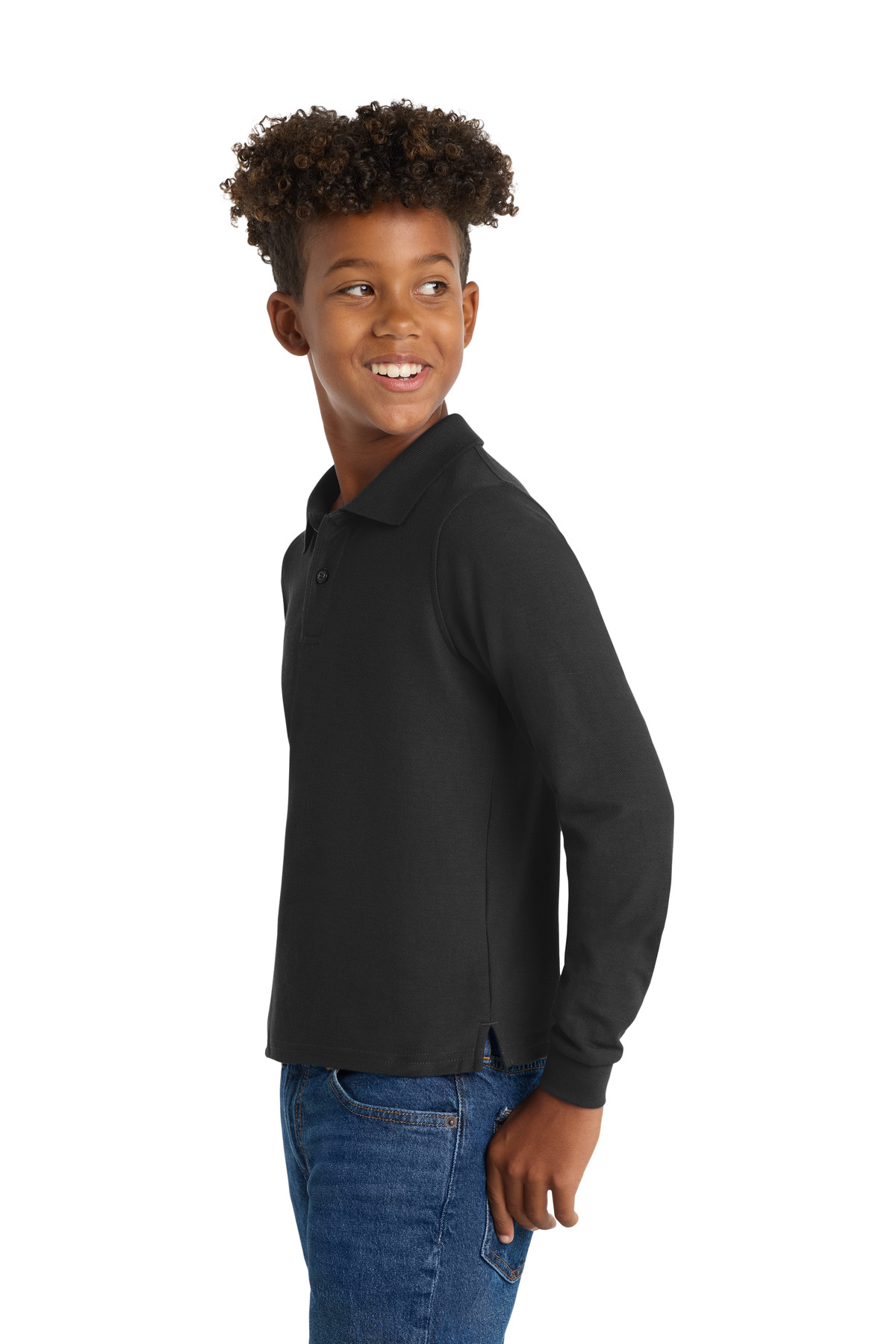 Port Authority Youth Long Sleeve Silk Touch Polo. Y500LS 14