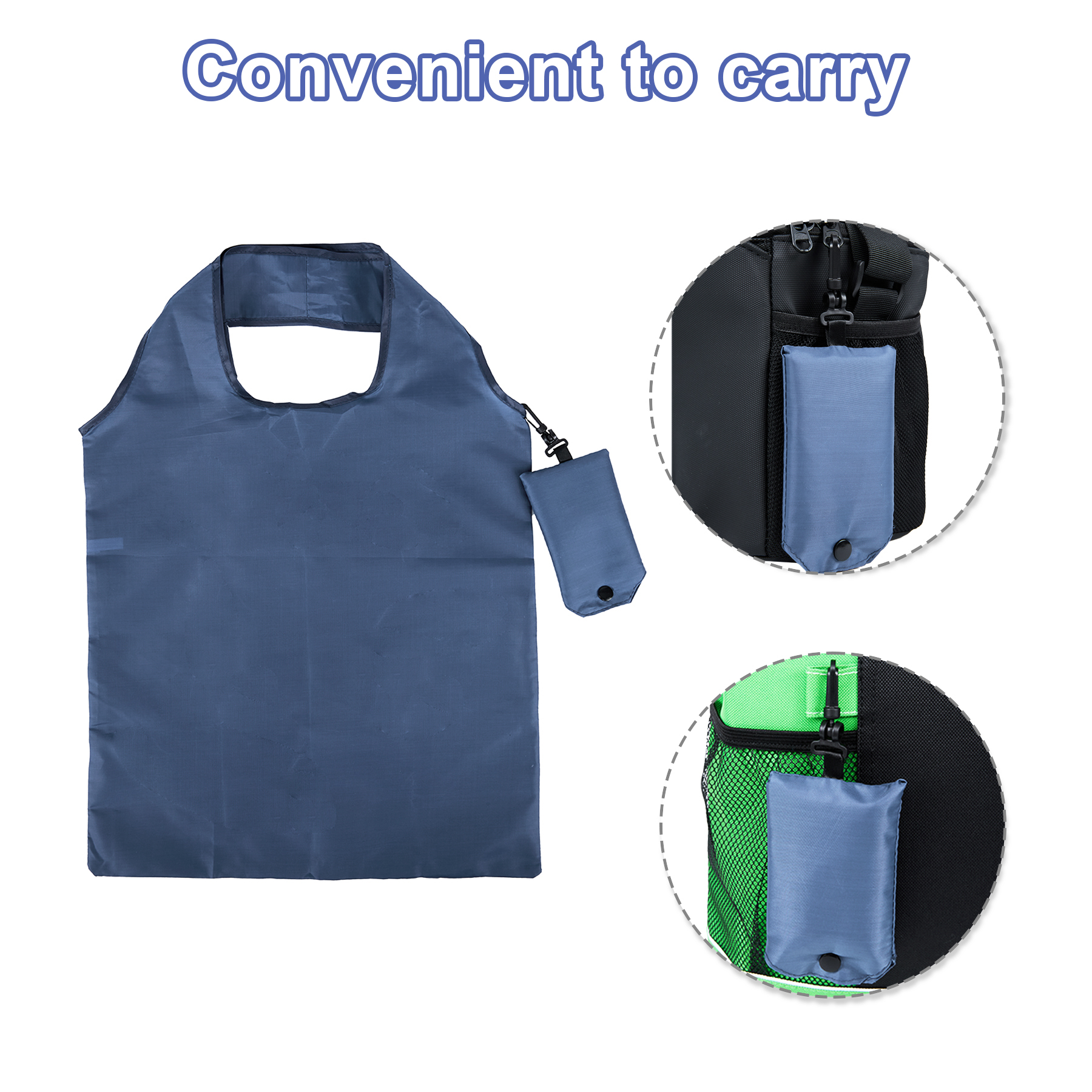 Reusable Fold-Up Shopping Tote Bag (14.96"W X 22.83" H) 10