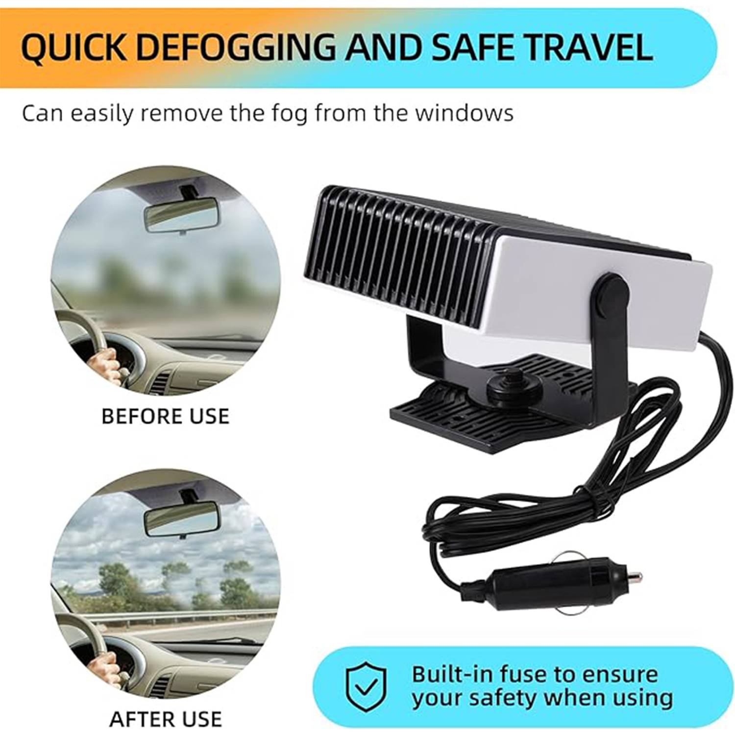 Portable Car Heater Fast Demisting Defroster 10