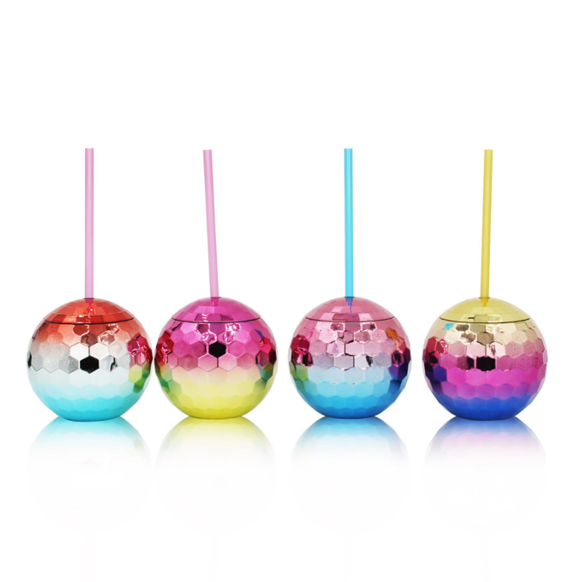 Disco Ball Cup With Straw 2