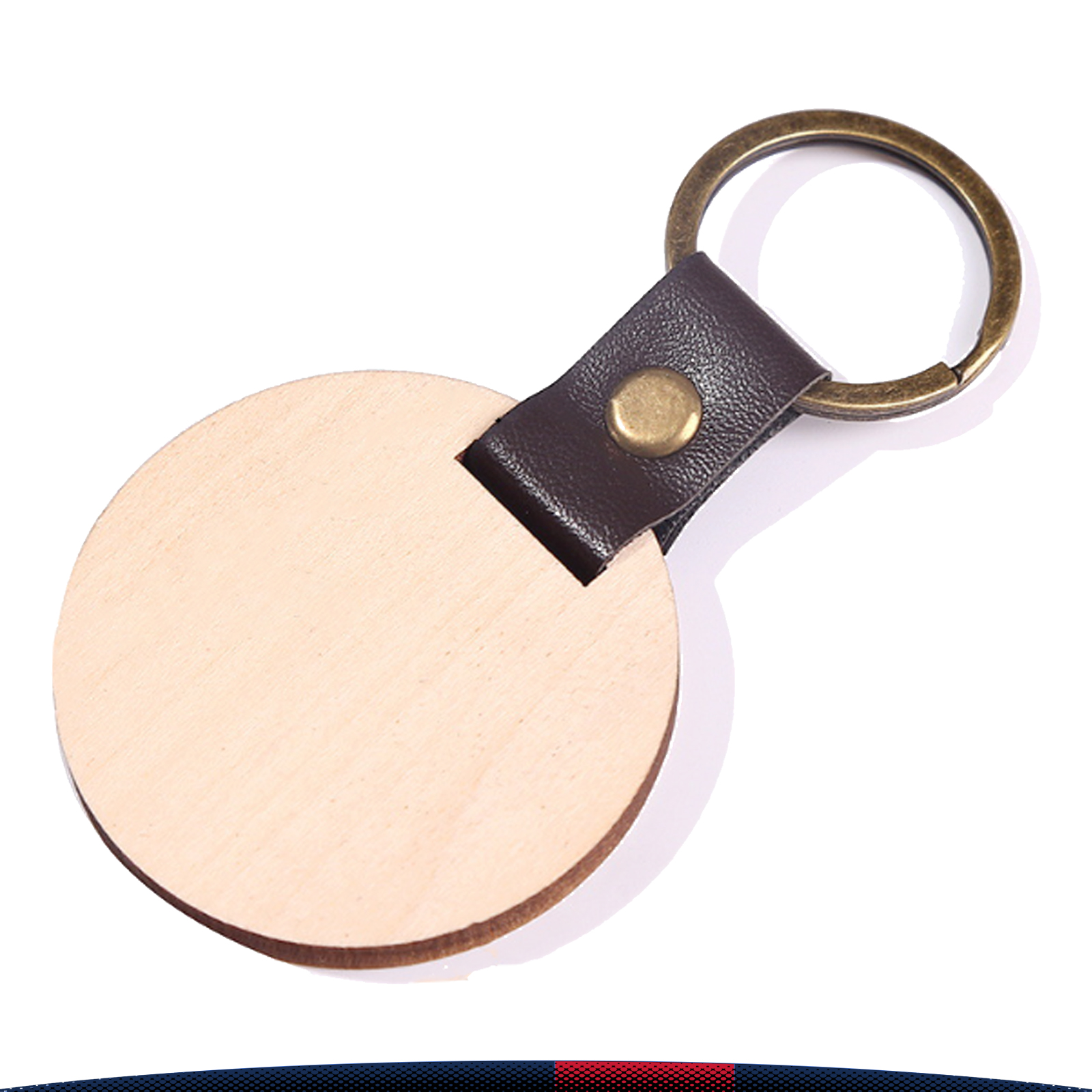 Wooden Round Keychain 2