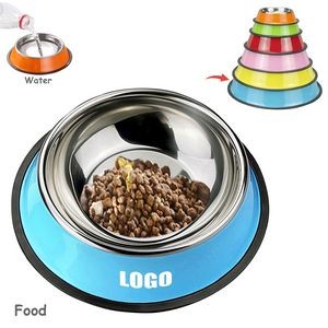 29cm Colorful Steel Pet Bowl Food Tray 8