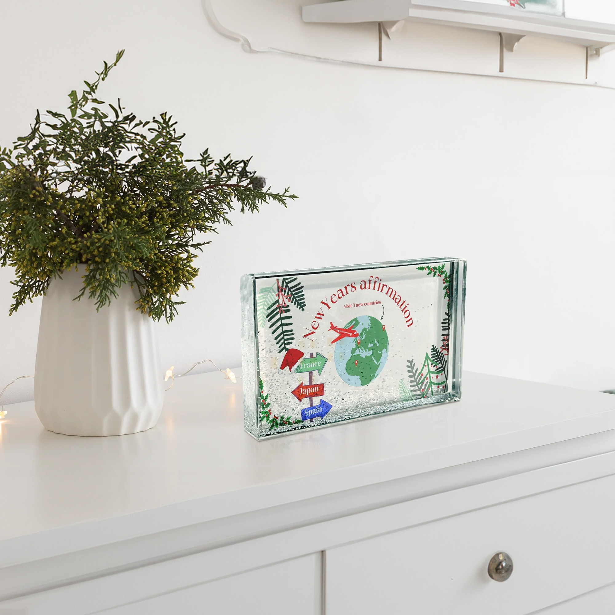 Personalized Glitter Photo Frames - 4x6 Acrylic Displays for Desk, Holiday & Gifting 2