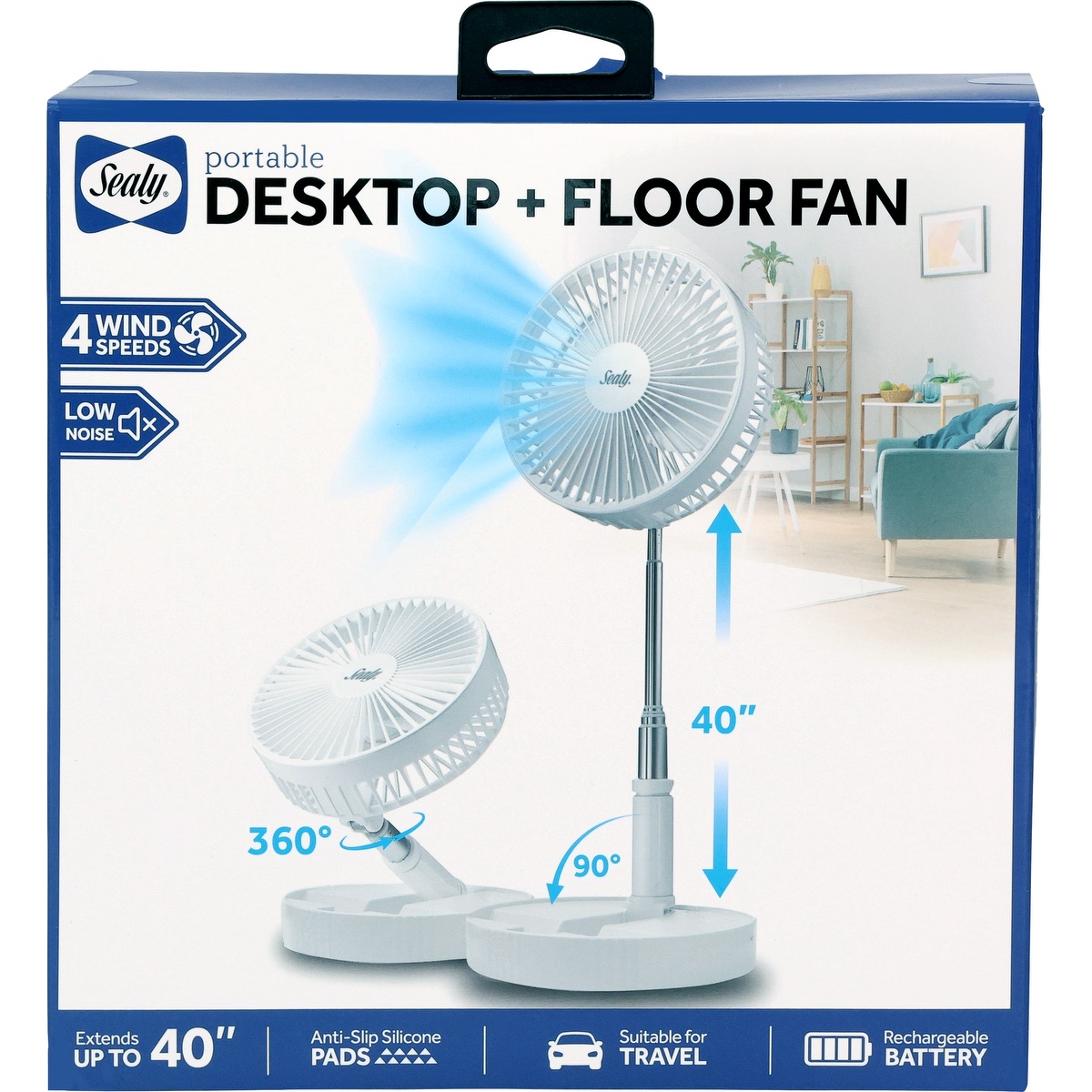 Sealy® Adjustable Desktop/Floor Fan 11