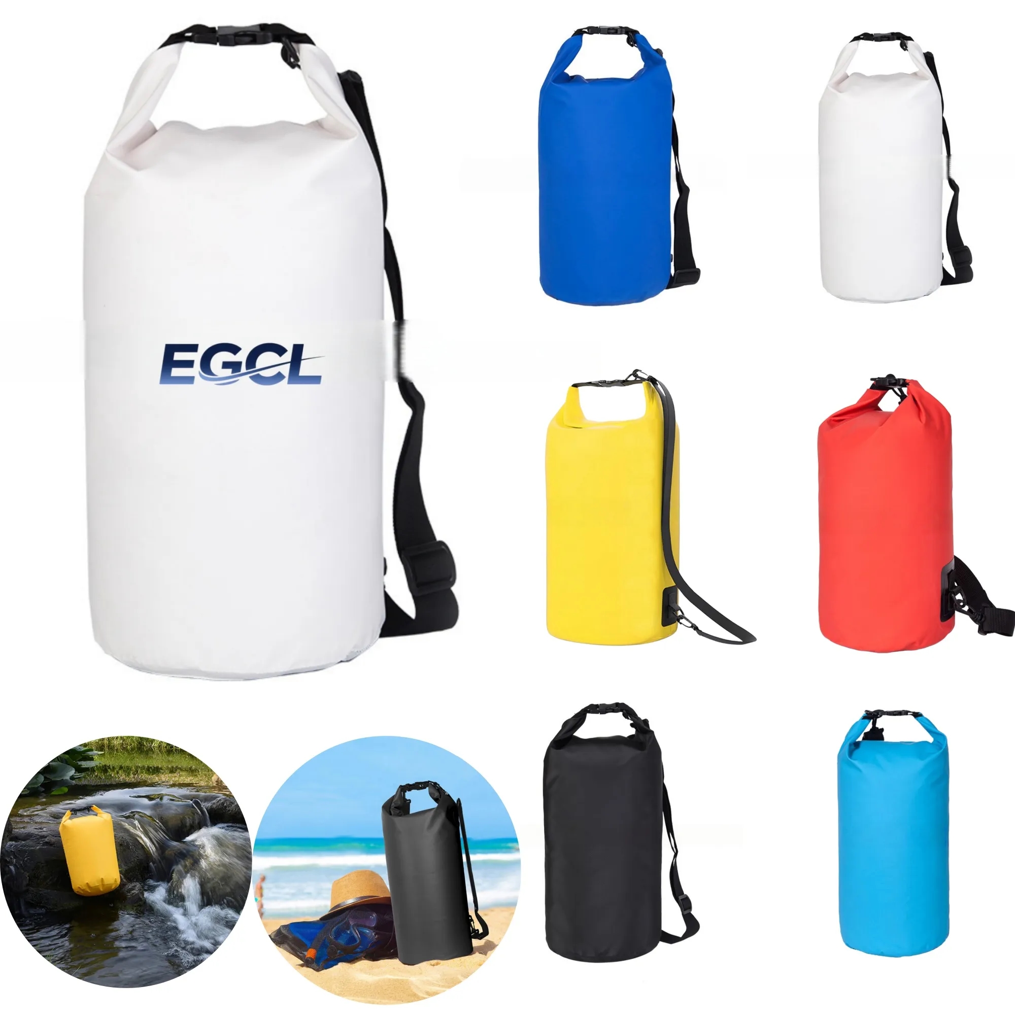 Outdoor rafting waterproof bucket bag