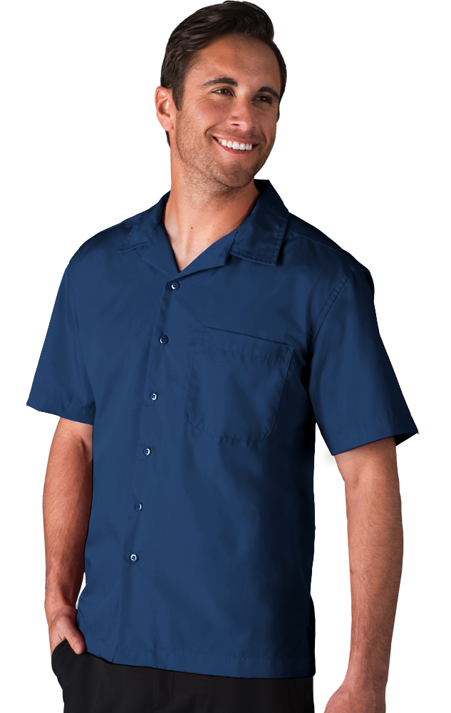 Men's Solid Poplin Camp Shirt 28