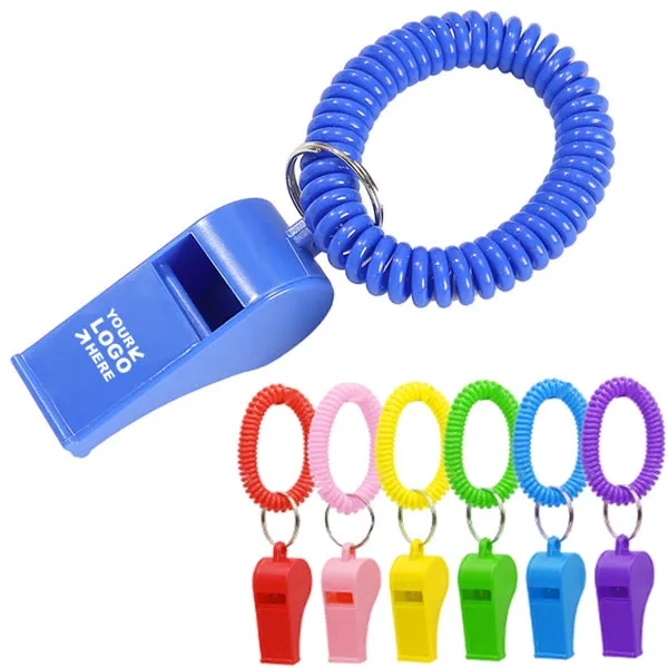 Promotional Whistle Coil Keychains 1