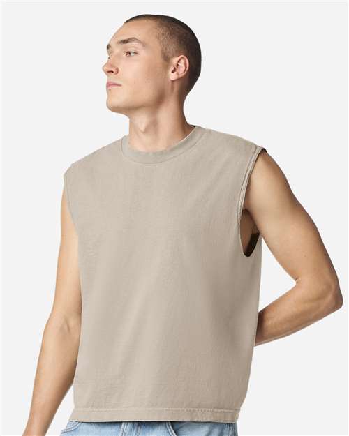 Unisex Heavyweight Cotton Garment-Dyed Boxy Muscle Tee - 207GD 20