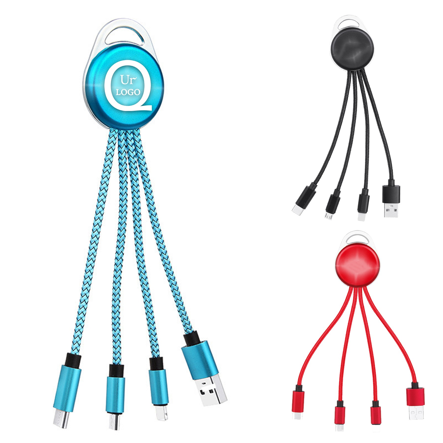 Four-In-One Luminous Charging Cable