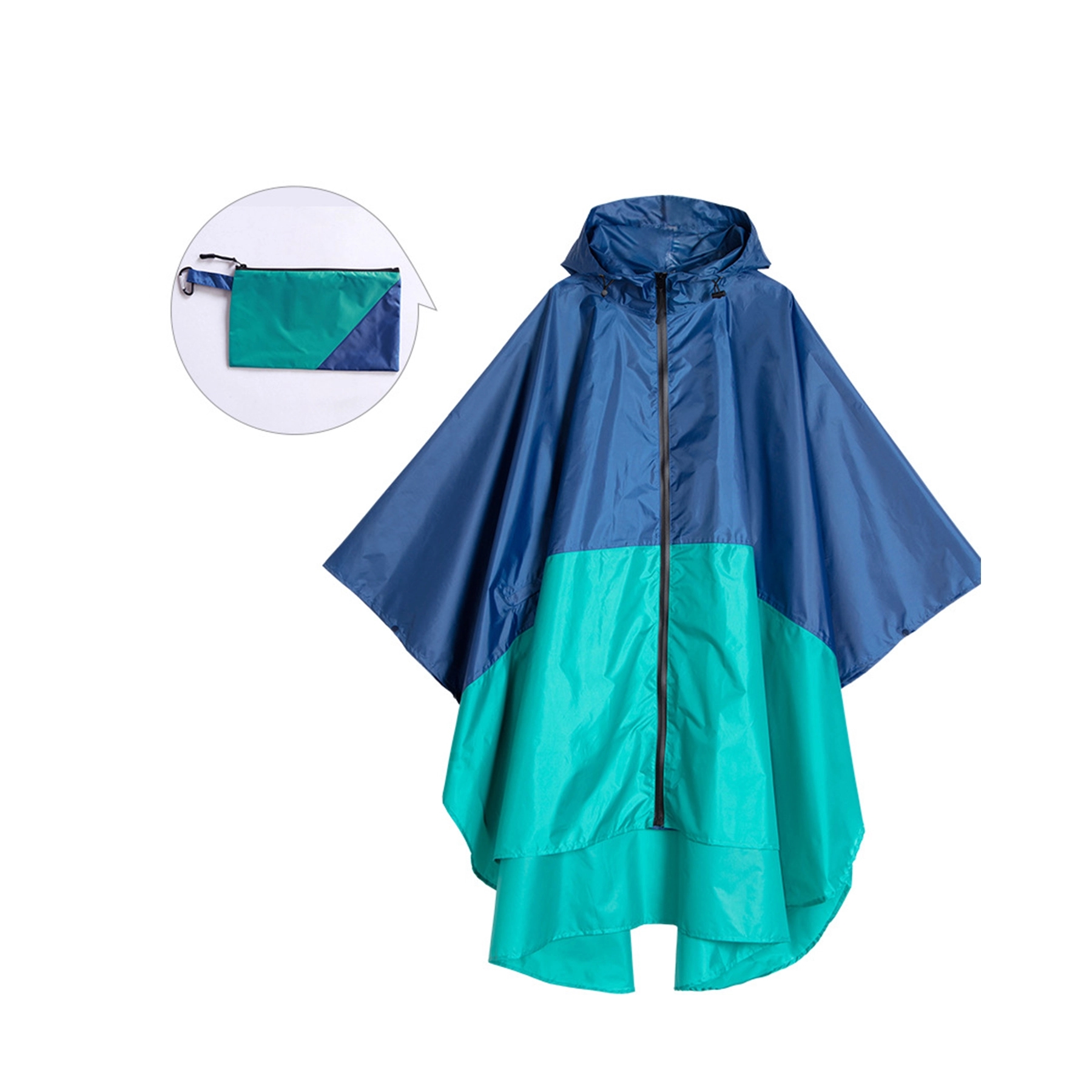 Rain Poncho Hooded Waterproof Raincoat Jacket 8