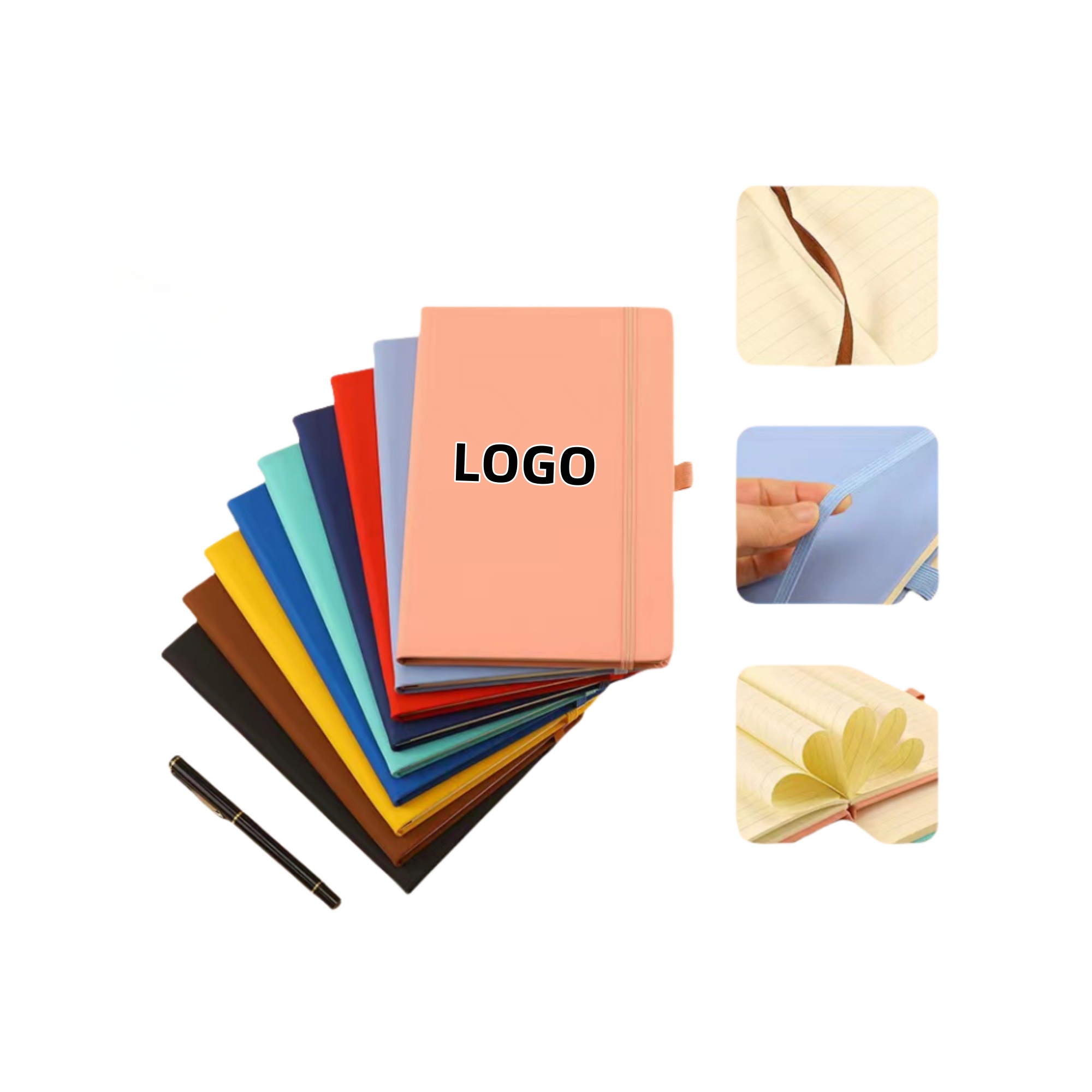MOQ 20 Full Color A5 PU Hardcover 2