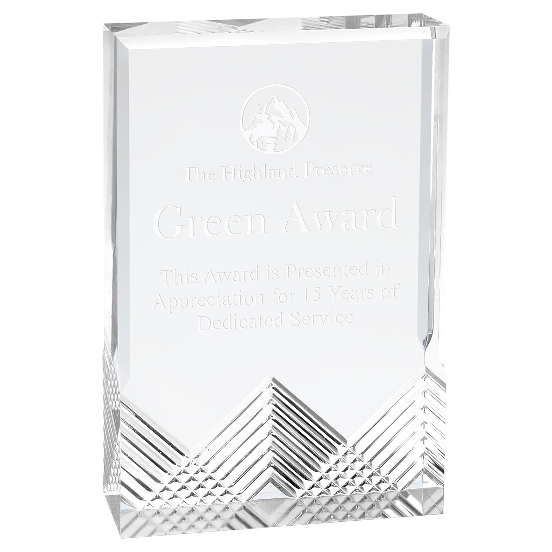 4.25" x 6" Silver Apex Mirage Acrylic Award