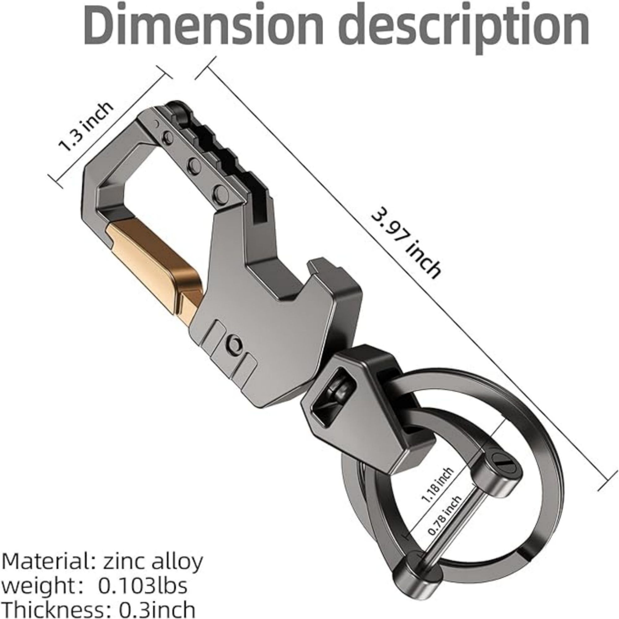 Heavy Duty Key Chain, custom keychain with logo imprint 2