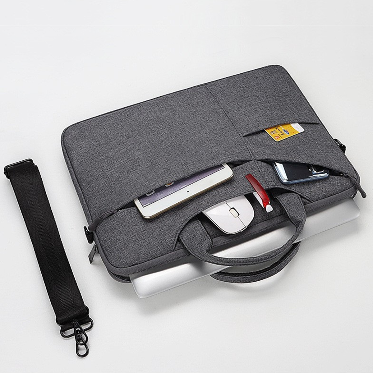 Jacquard Laptop Case with Shoulder Strap 9