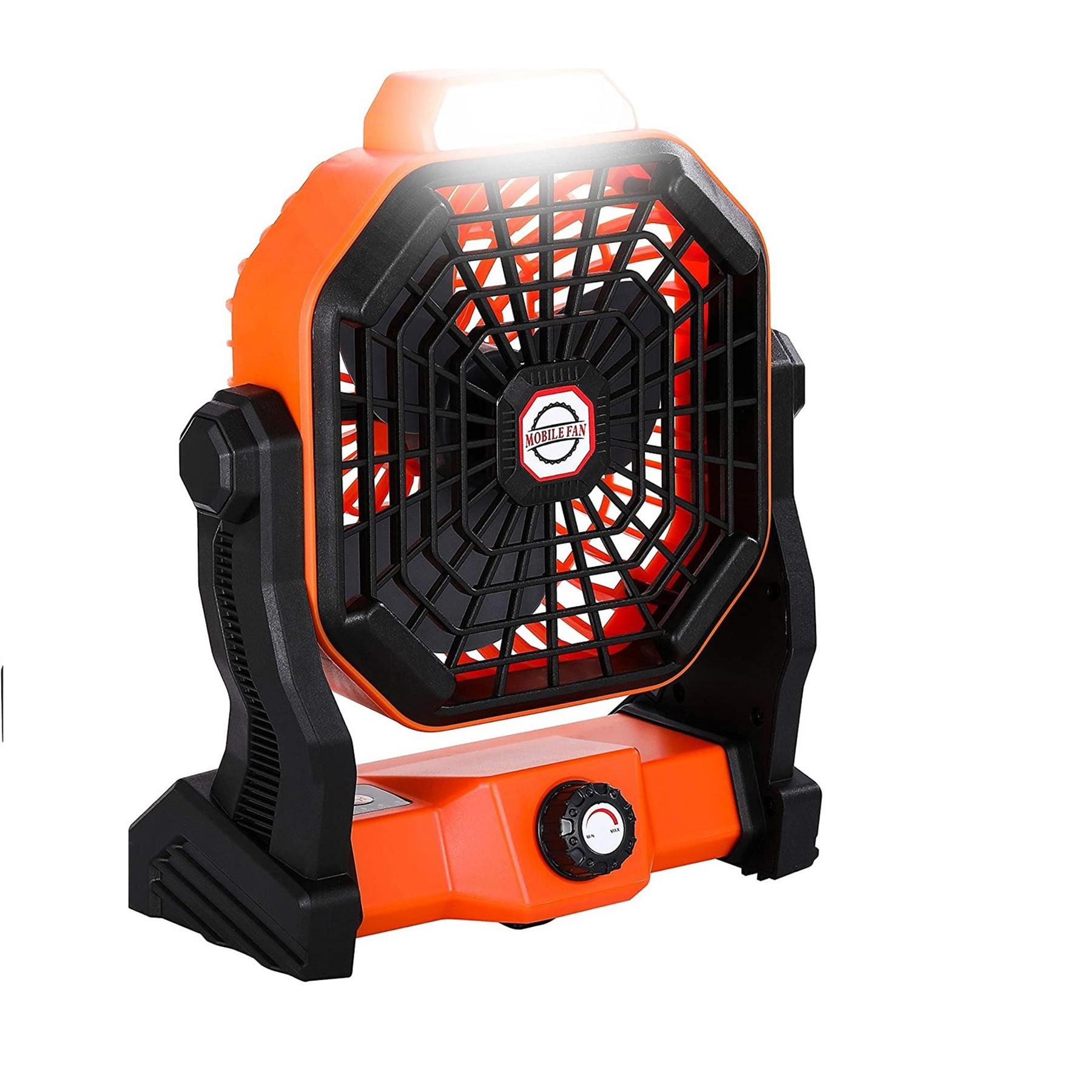 Portable Battery Operated Fan with LED Lantern 2