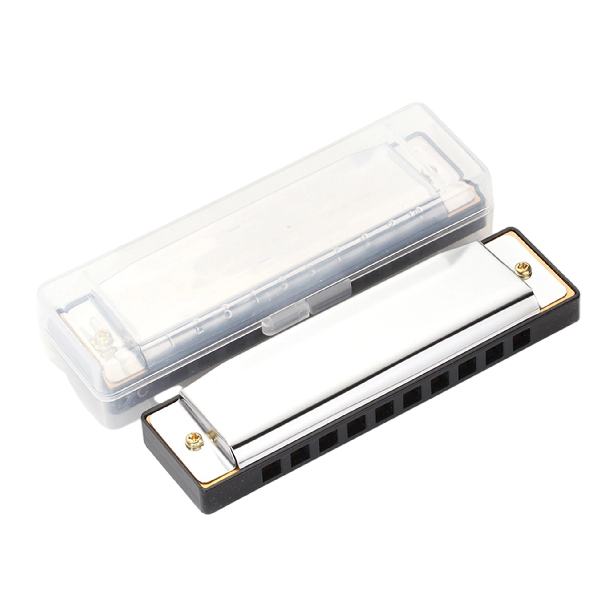 Professional 10 Hole Diatonic Harmonica With Protective Case 4