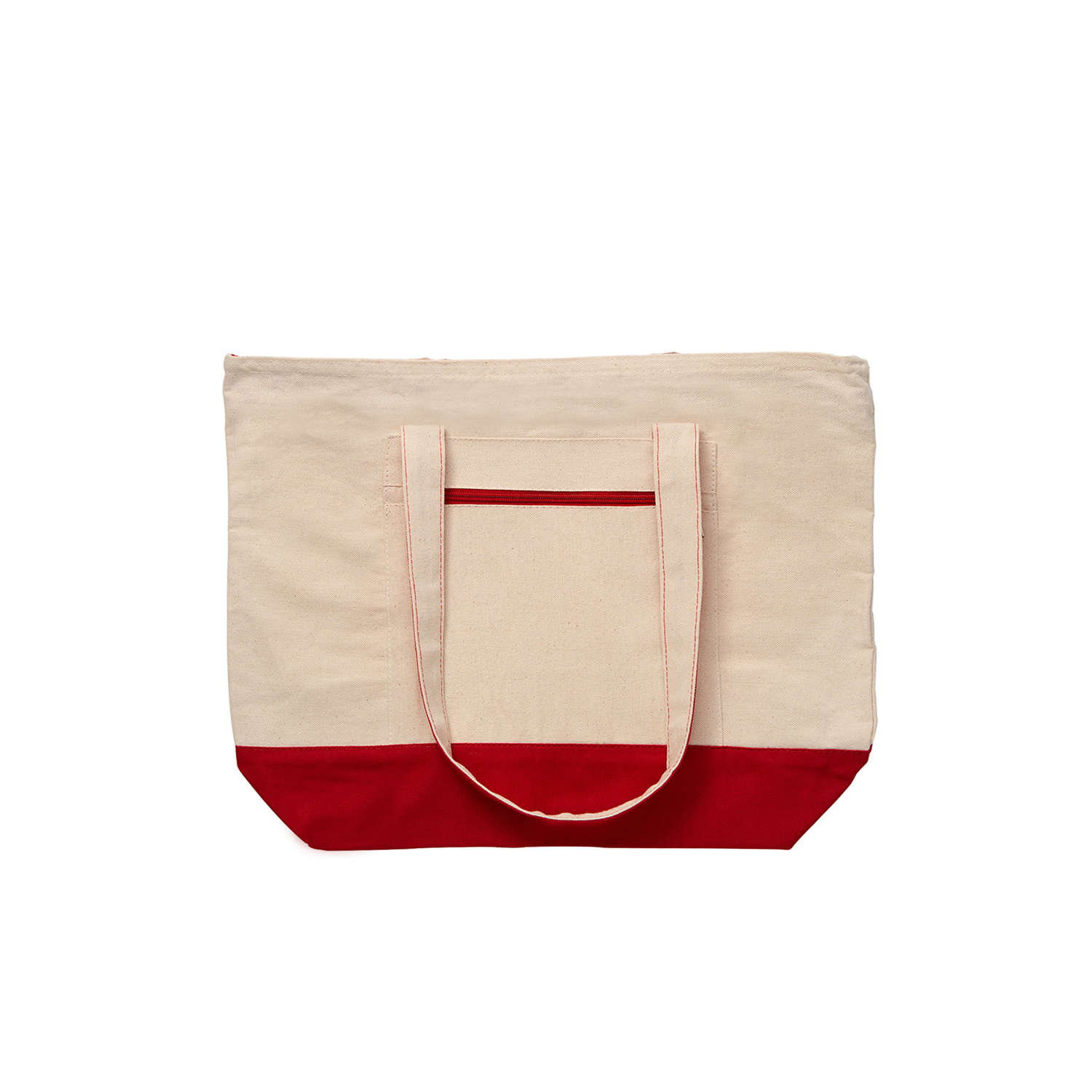 Zippered Cotton Canvas Tote Bag 9