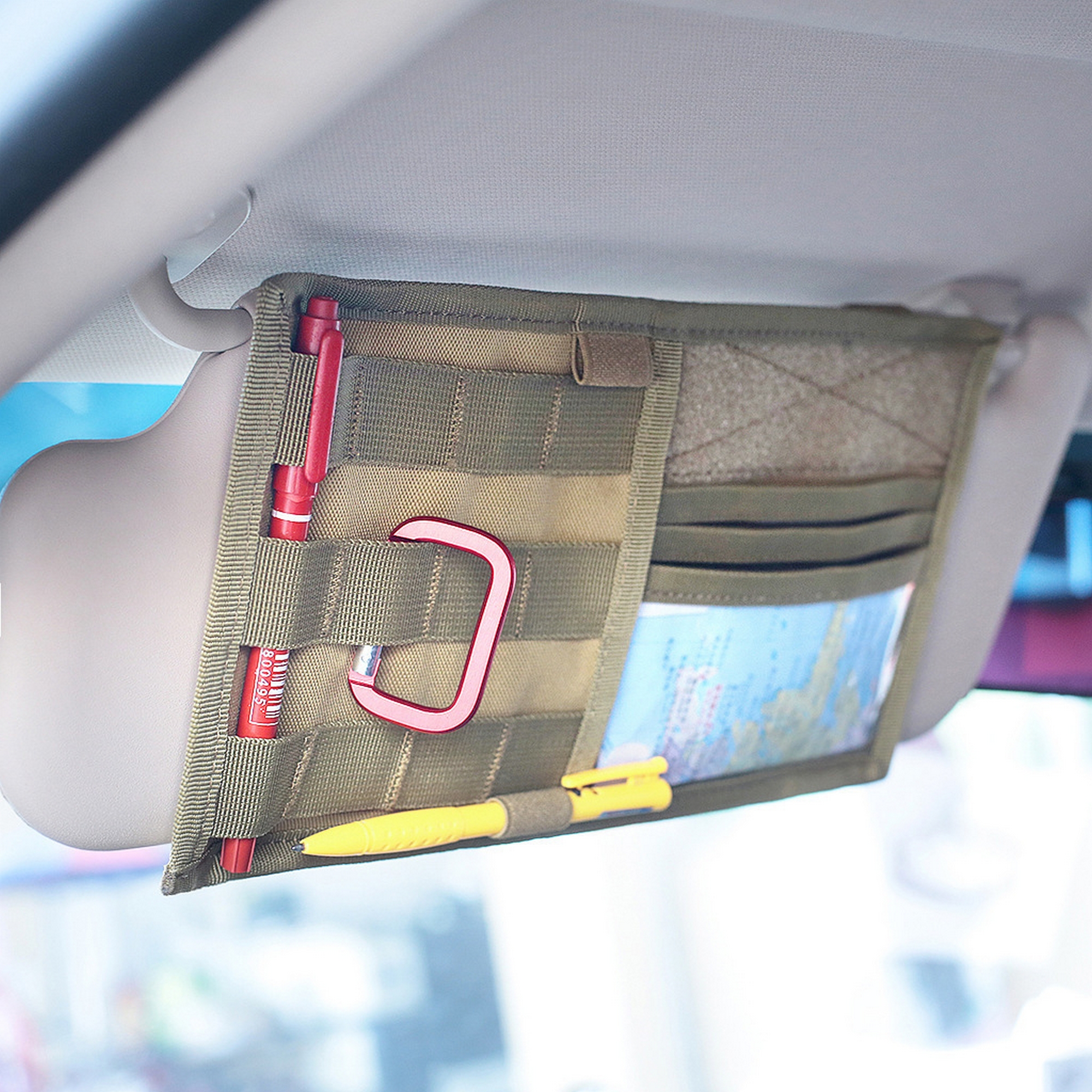 Multifunctional Car Visor Cover Storage Bag 2