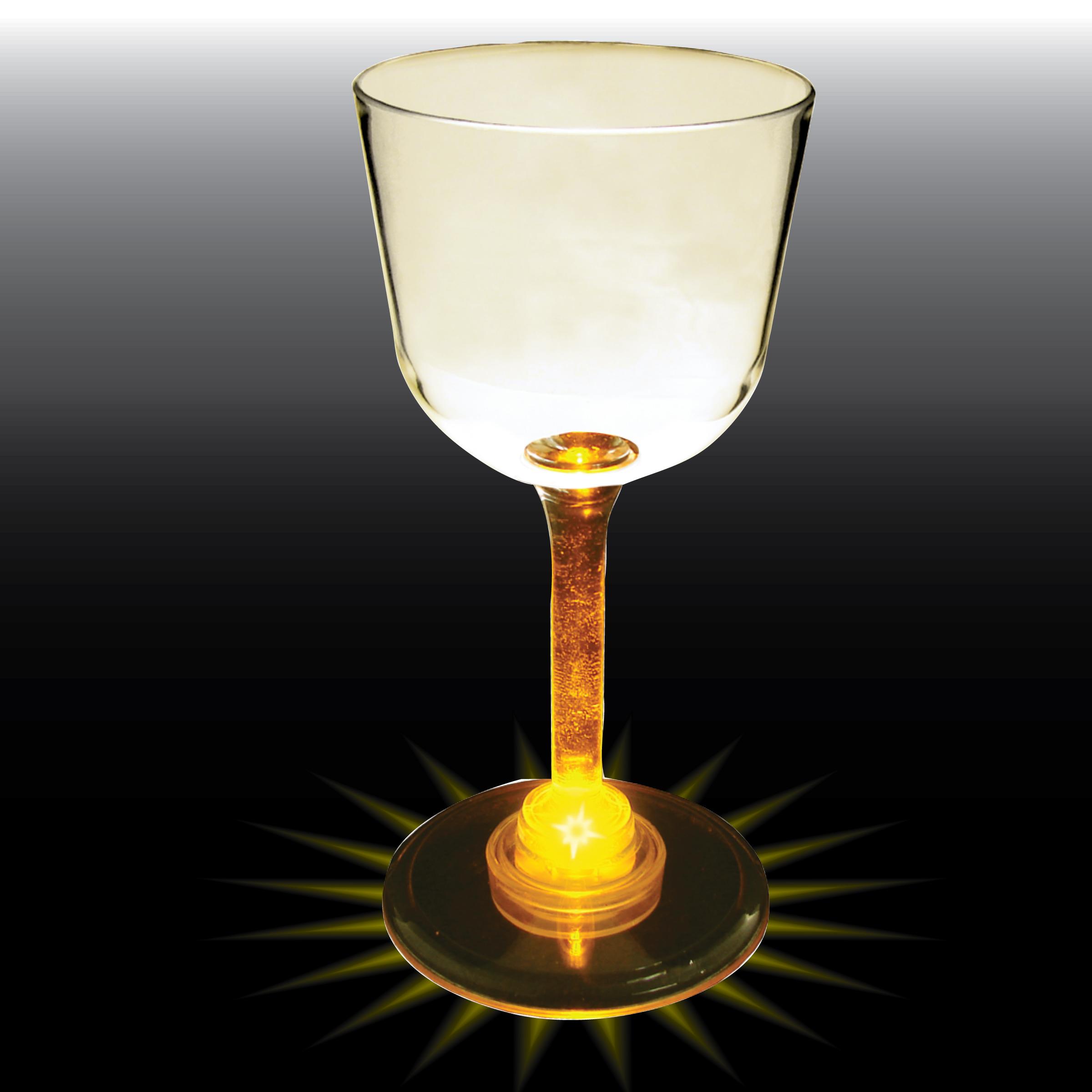 7oz Light Up Standard Stem Plastic Wine Glass