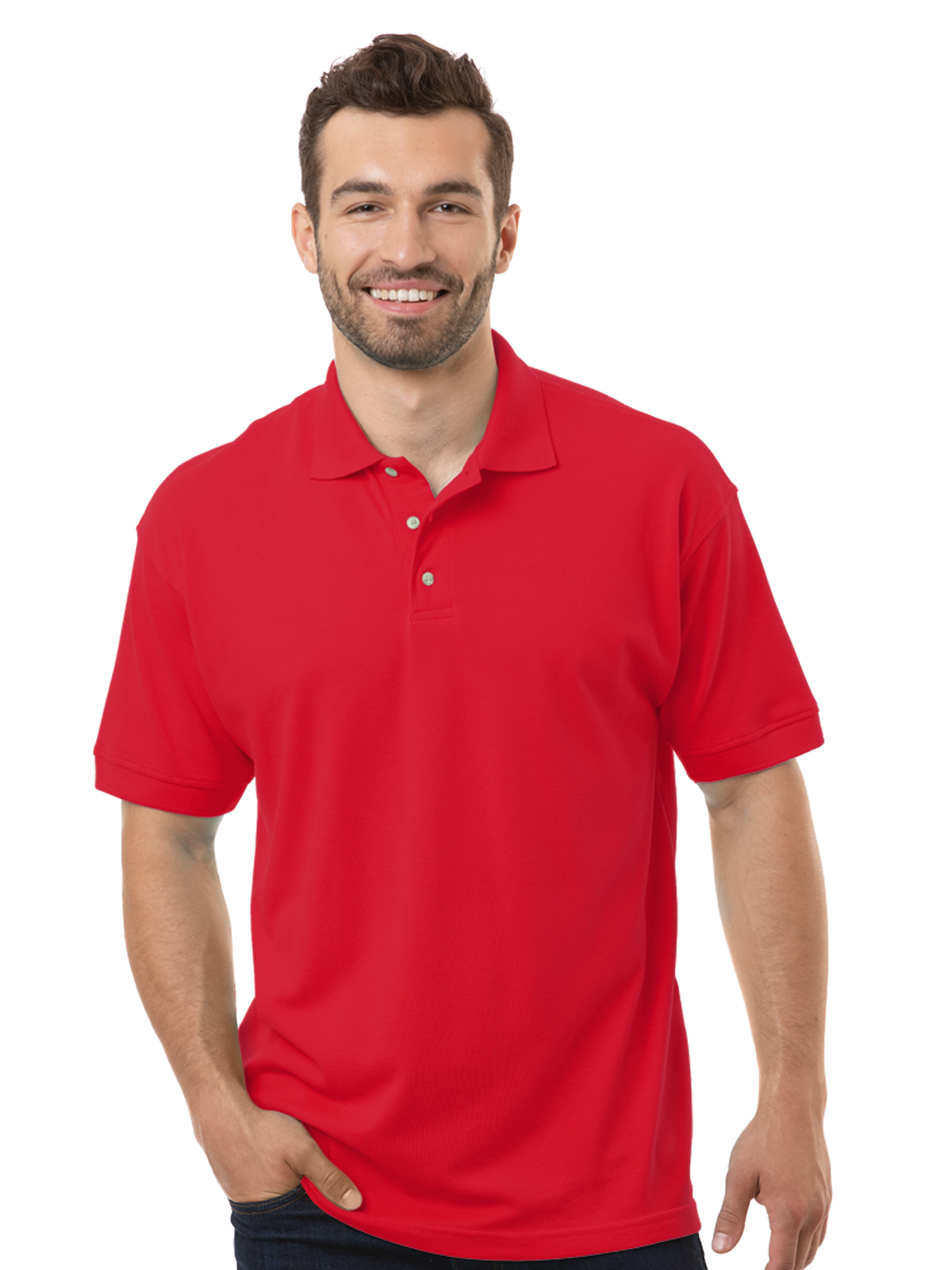 Blue Generation - Men's Pocketless Superblend Short Sleeve Polo 64