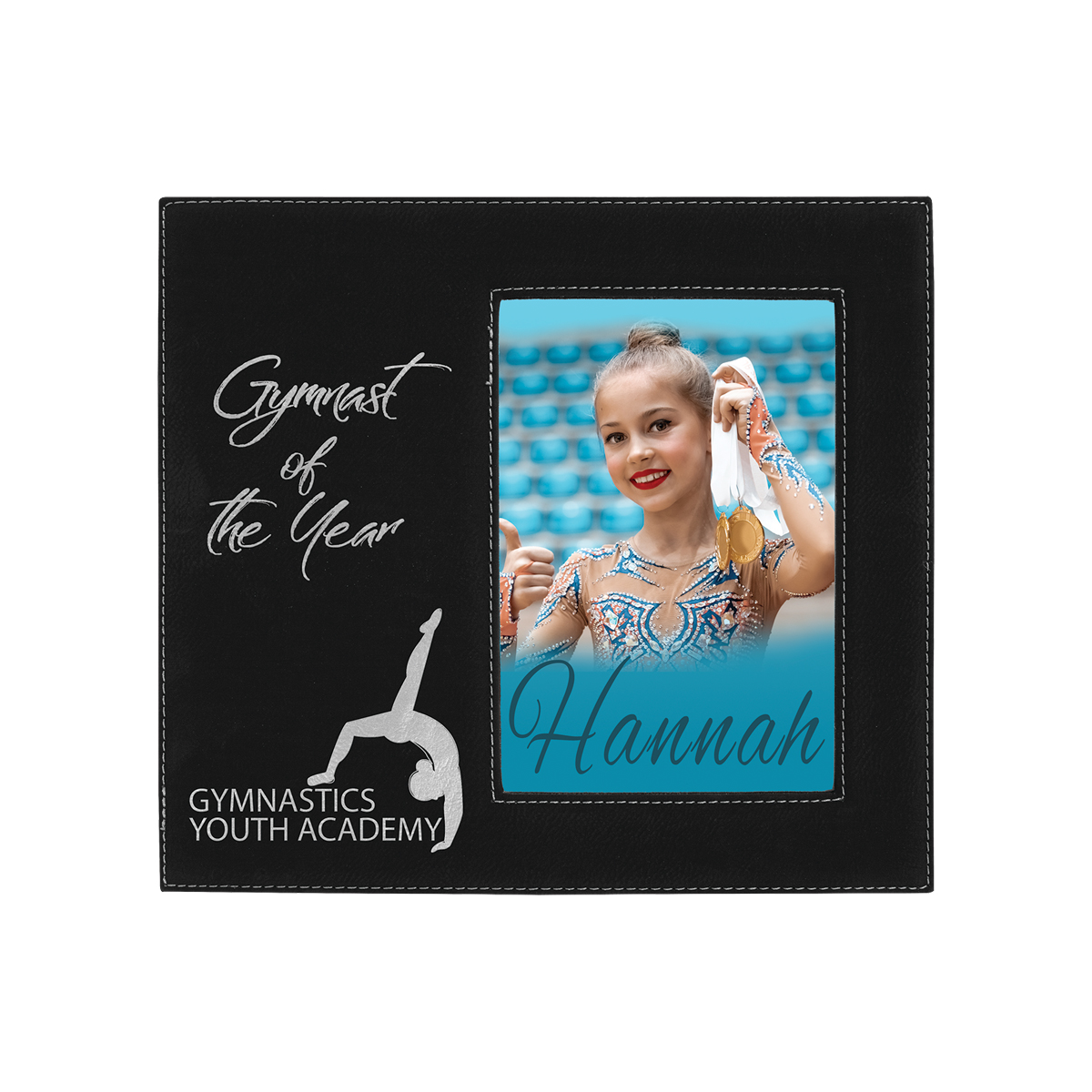 5" x 7" Black & Silver Leatherette Photo Frame