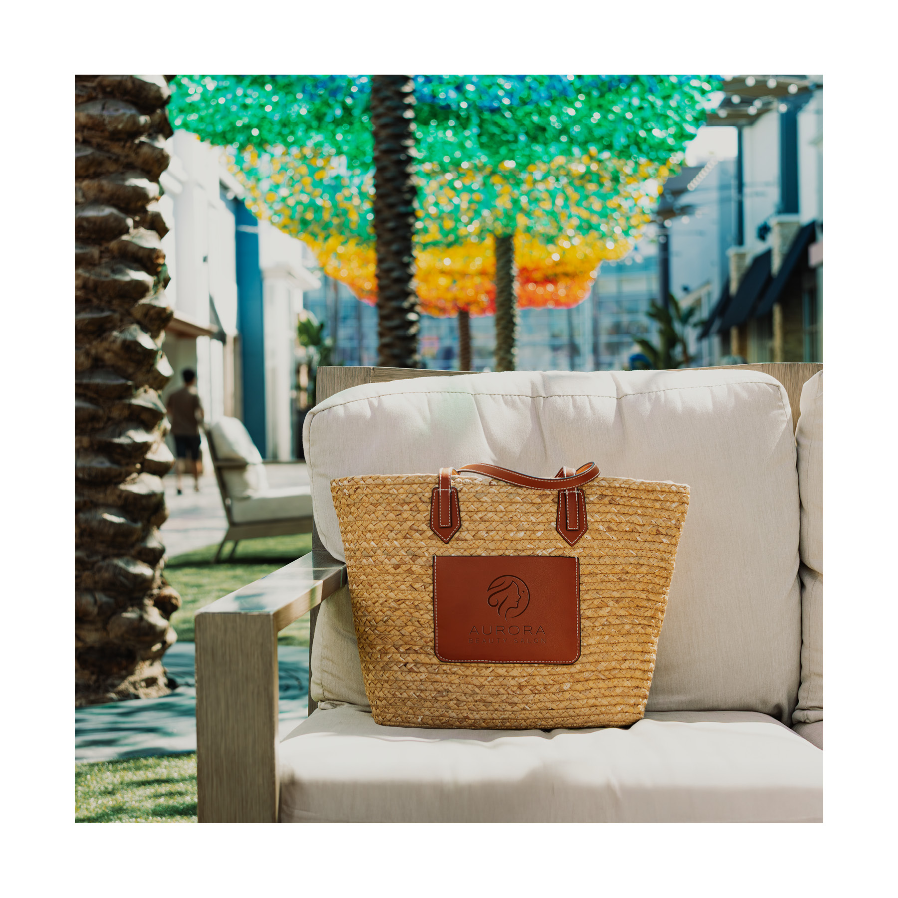 Akena Natural Hyacinth Grass Tote 17
