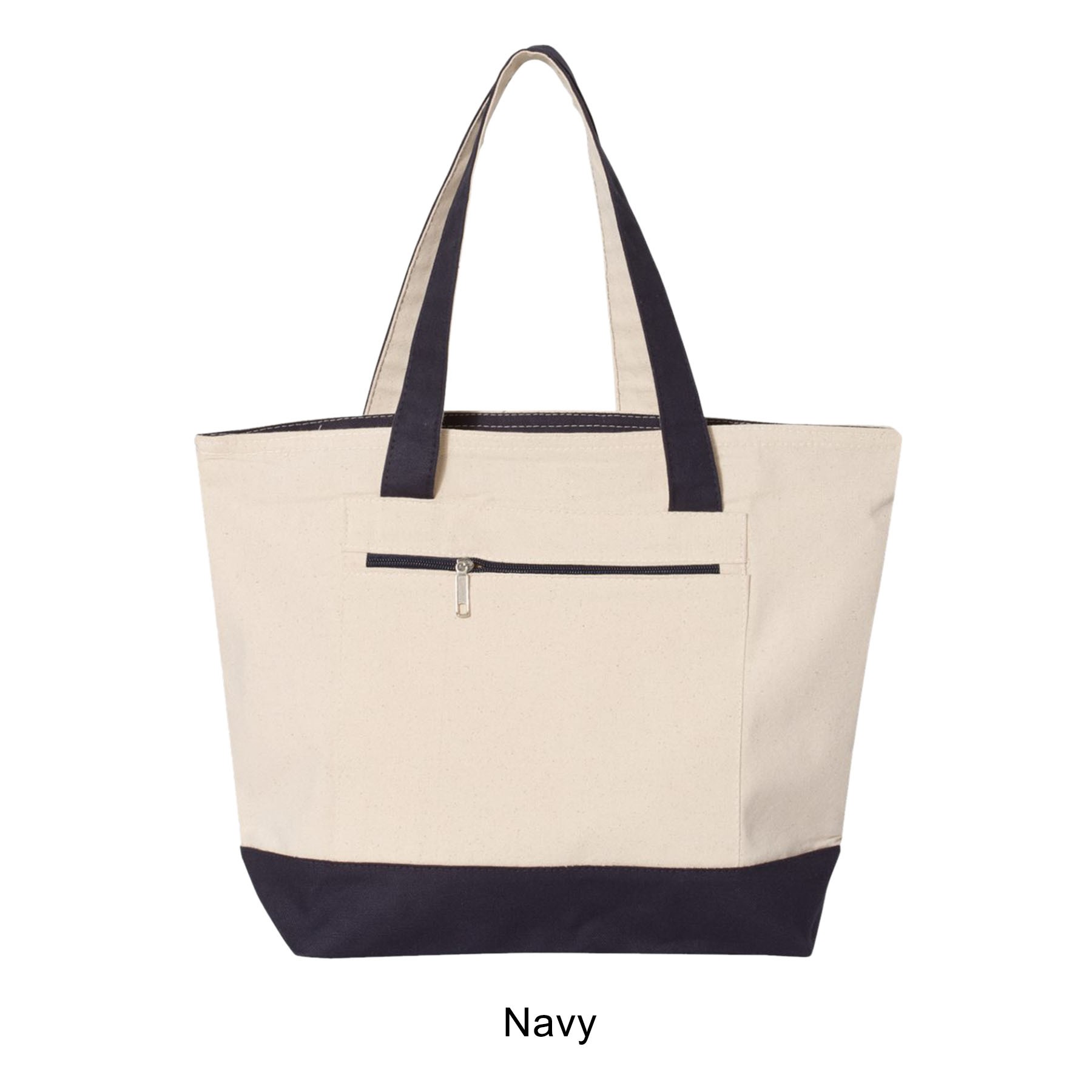 Custom Full Color Canvas Zipper Tote Bag, custom tote bag with logo imprint 8