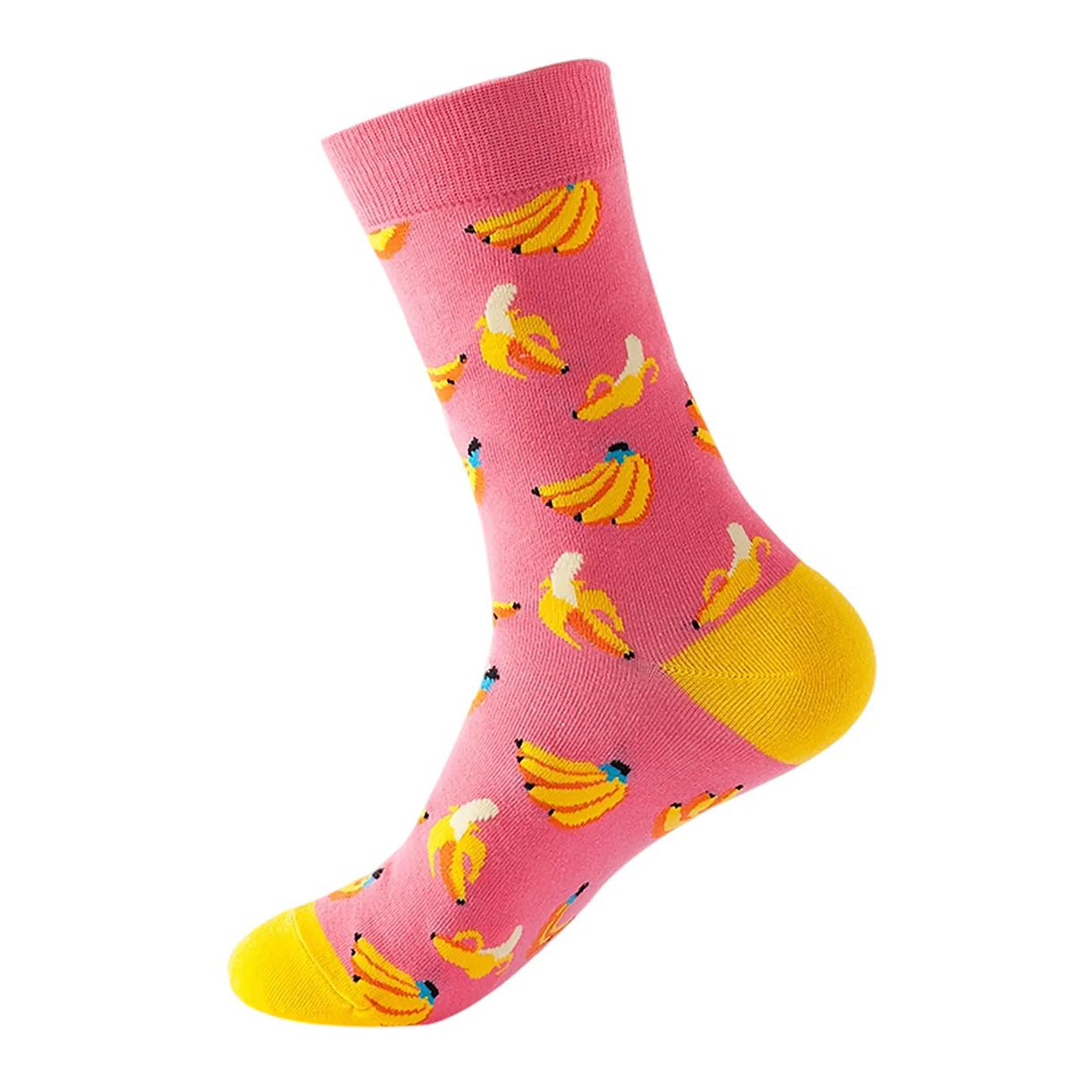 Cotton Crew Socks with Jacquard Pattern 68
