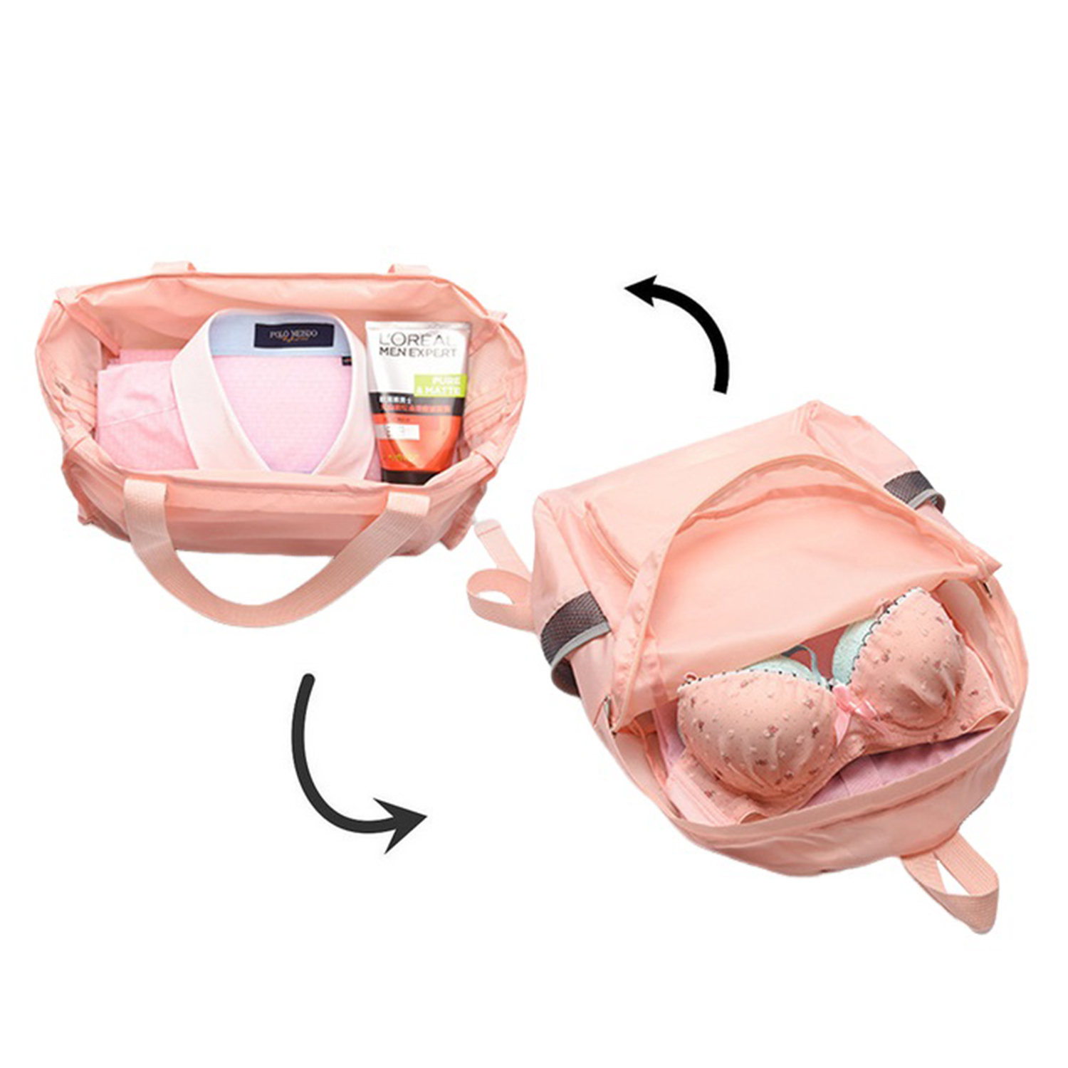 2-in-1 Foldable Backpack Tote Bag 6