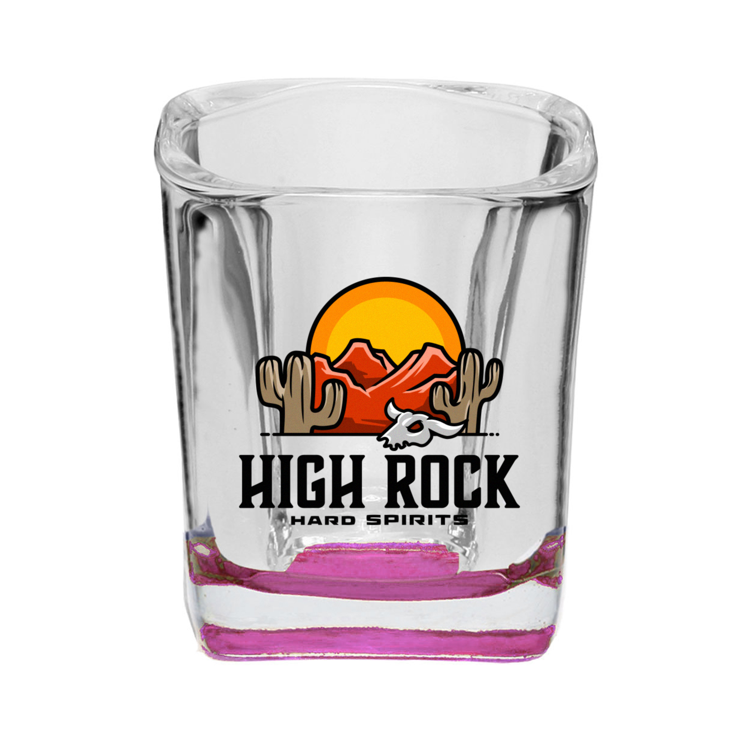 2 oz. Rounded Square Shot Glass (Full Color Imprint) 4