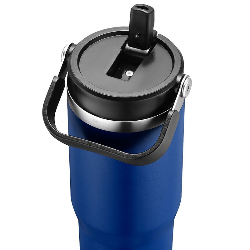 30oz. Vacuum Travel Mug with Carrier Handle 8