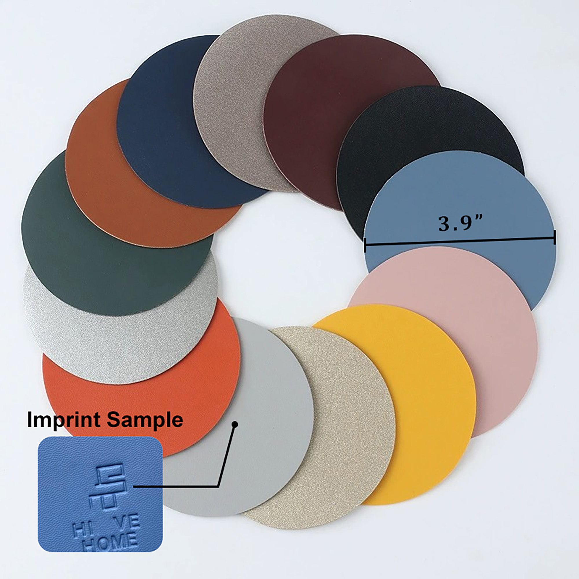 Round PU Leather Coaster 2