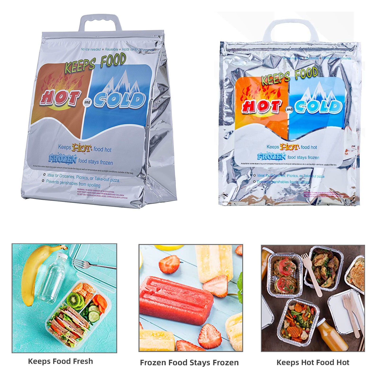 Hot and Cold Reusable Insulated Bag Food Storage 3