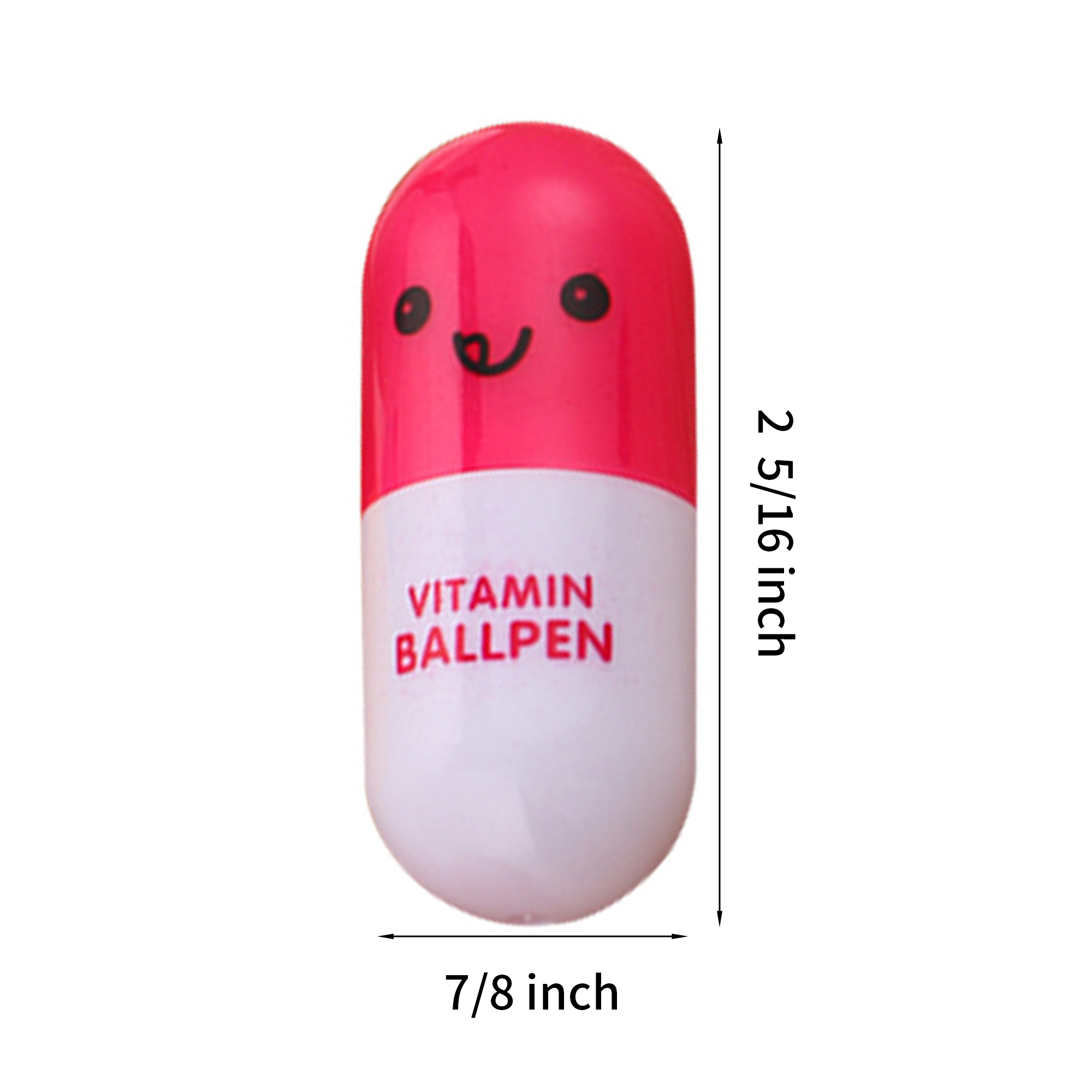 Plastic Pill Shaped Telescopic Ballpoint Pen 9