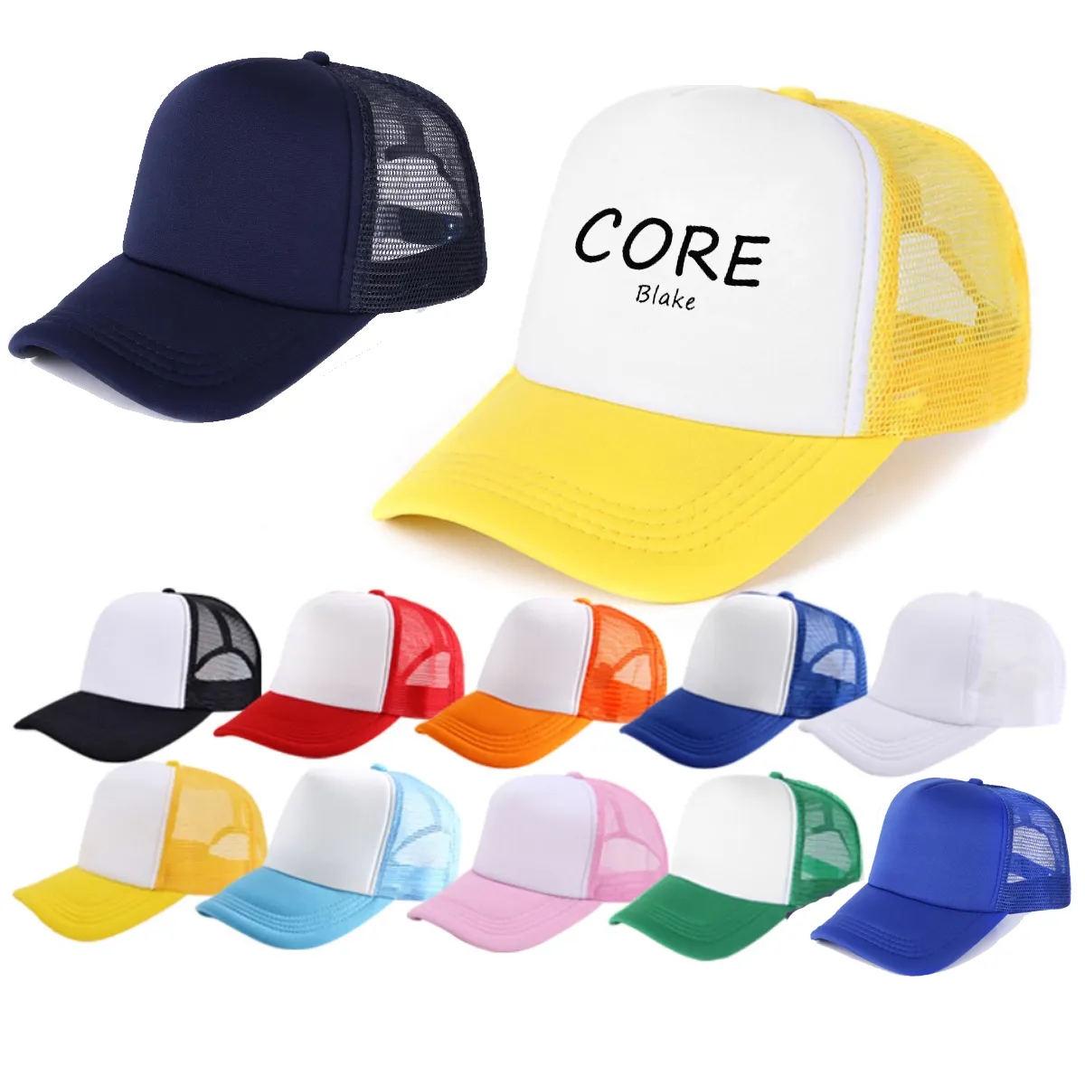 Unisex Mesh Baseball Cap Polyester Trucker Hat 1