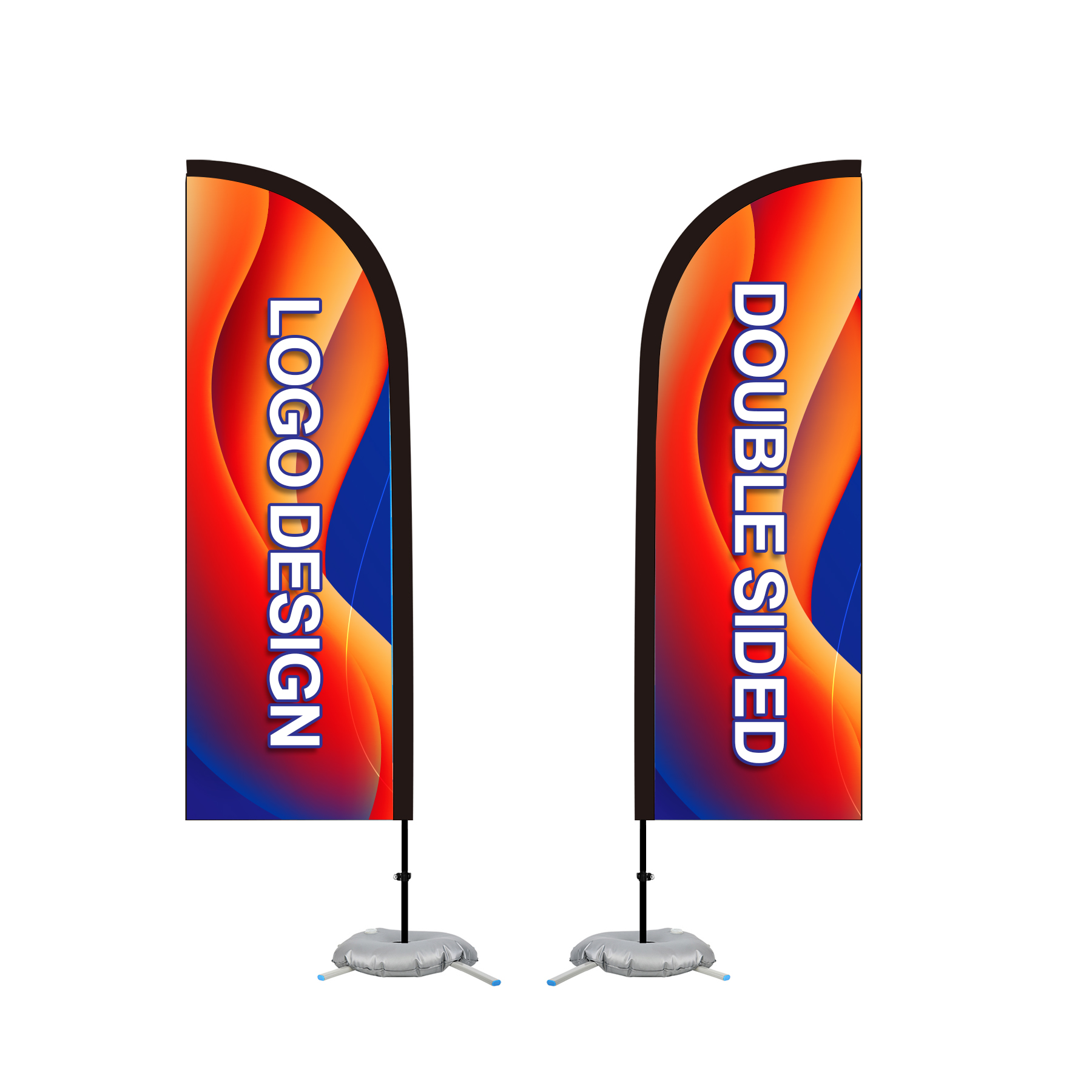 9' Feather Flag Kit-Double Sided With Cross Base&Water Bag 6