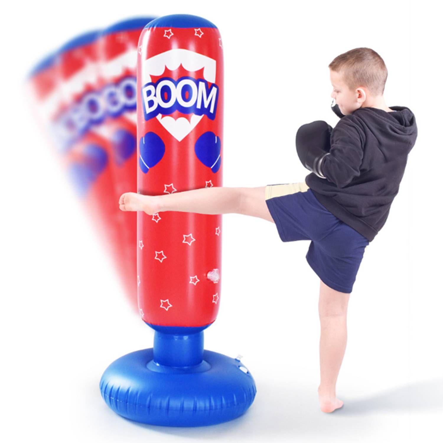 Inflatable Punching Bag - Freestanding Stress Relief Toy 5