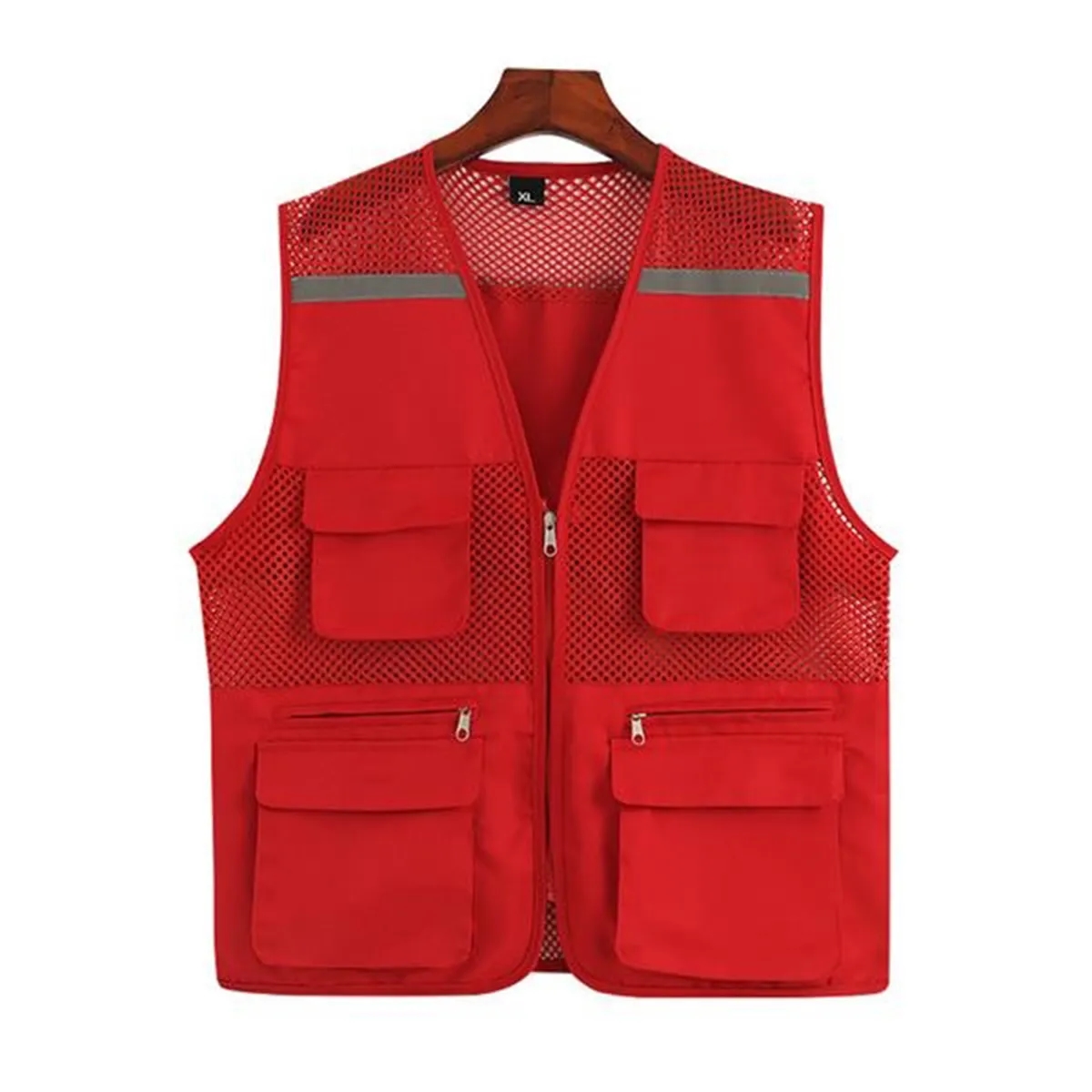Mesh Breathable Reflective Safety Vest with pockets 10