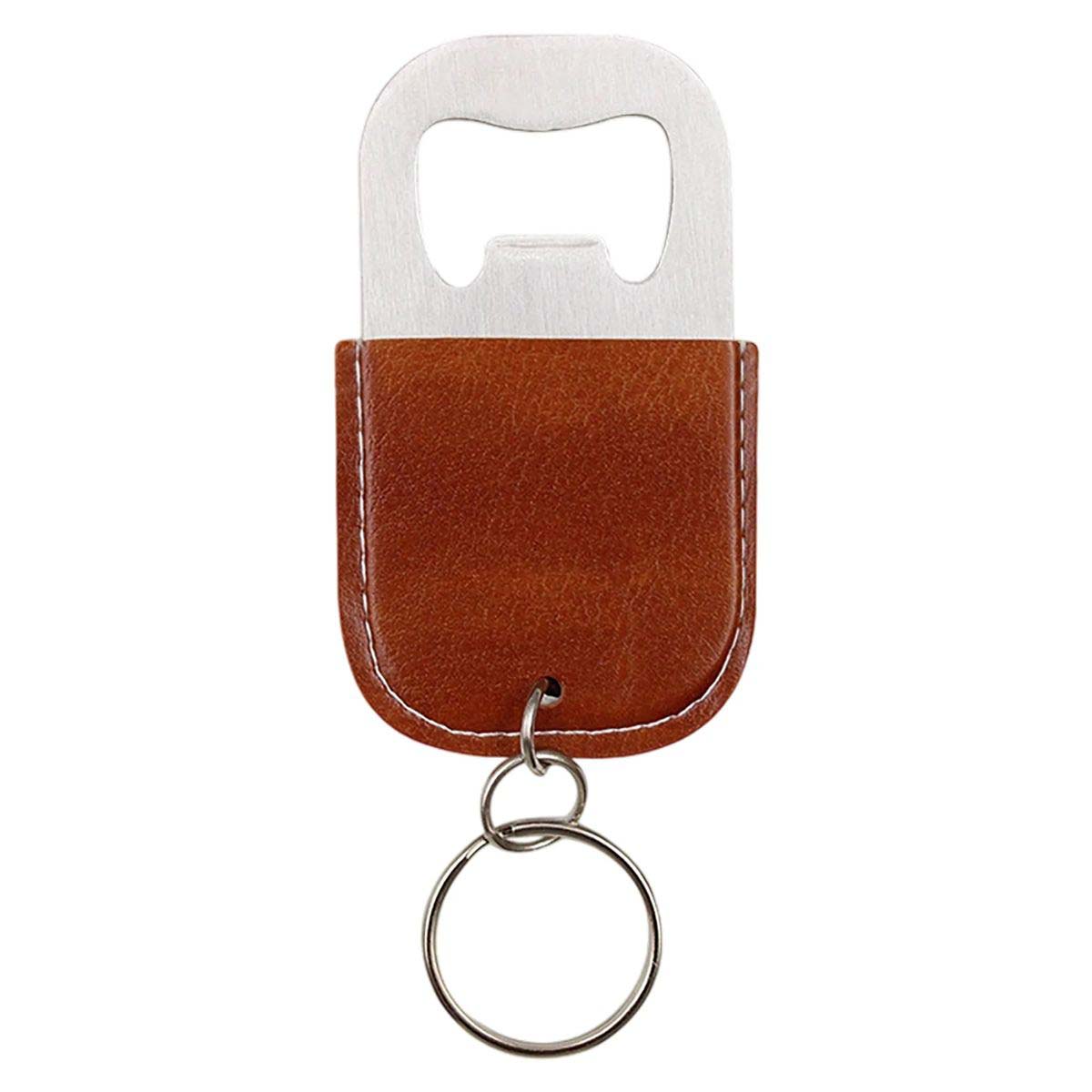 Portable PU Leather Bottle Opener Keychain for Drinks 3