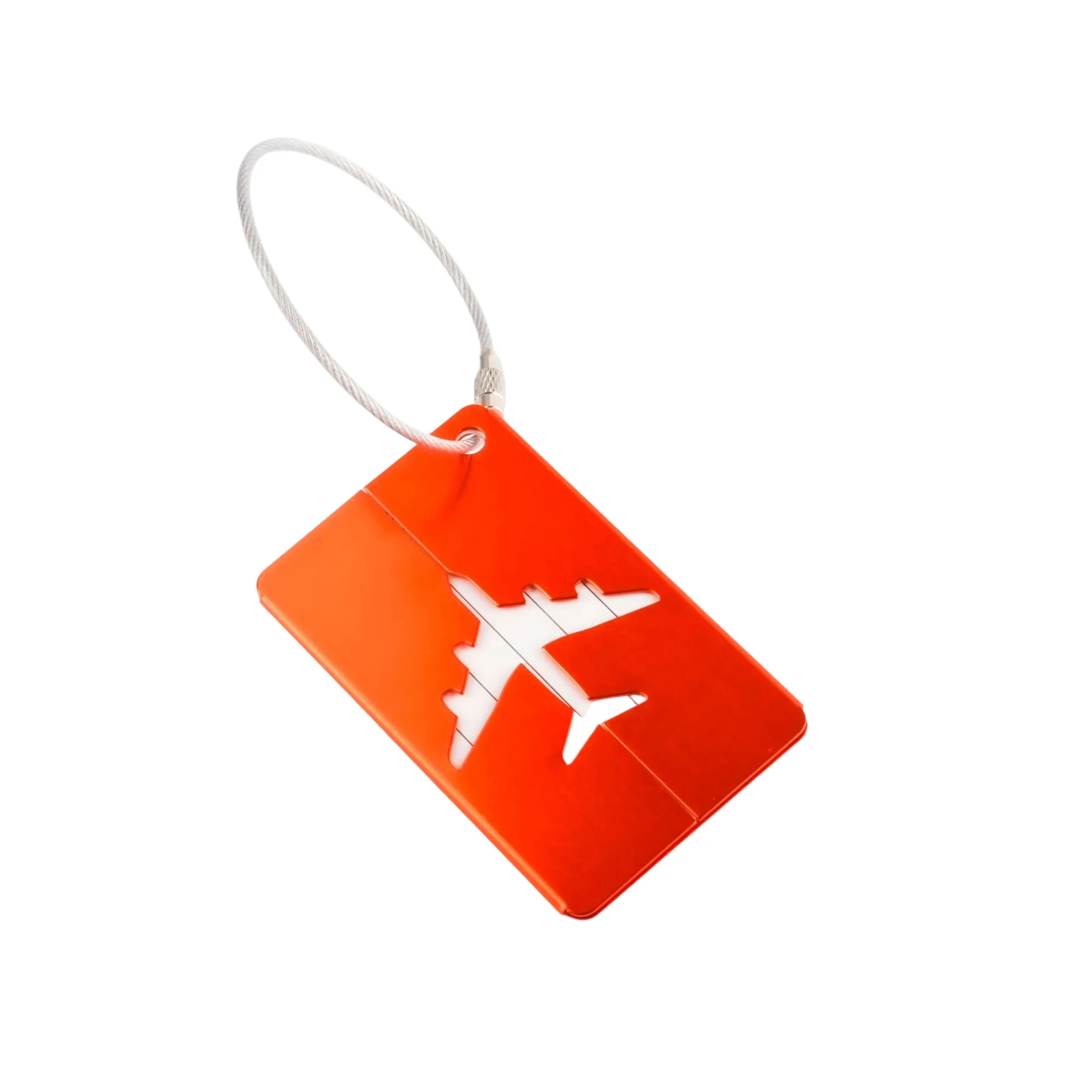 Premium Aluminum Luggage Tag with Stainless Steel Rope 6