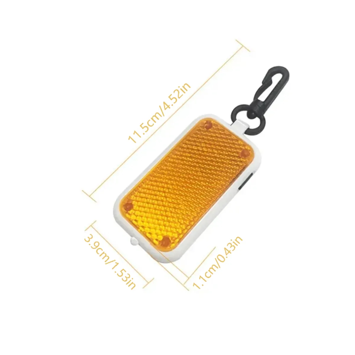 Night Warning Safety LED Reflective Keychain Pendant Light 6