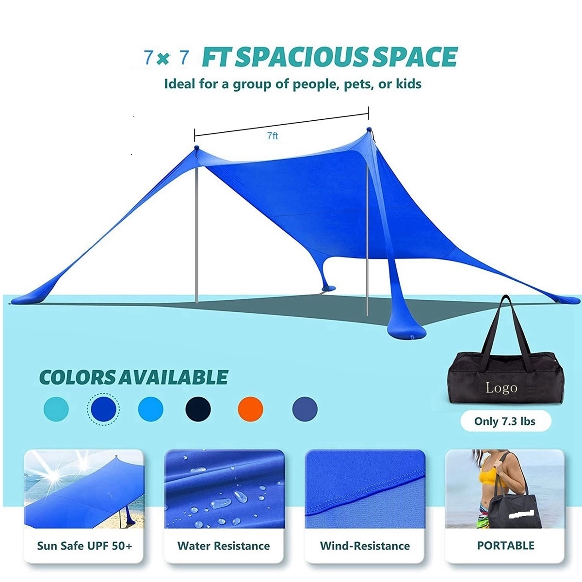 Portable Pop Up Beach Tent 4