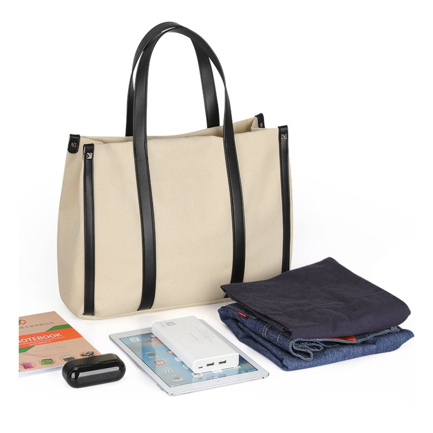 Large capacity canvas tote bag, custom tote bag with logo imprint 7