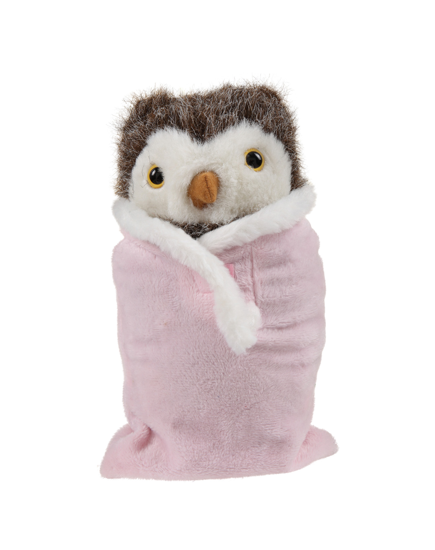 Soft Plush Standing Owl in sleeping bag 2