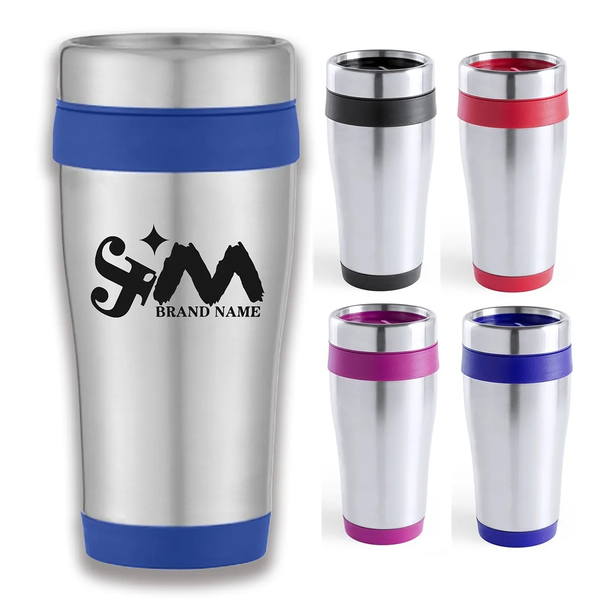 14oz Double Walled Stainless Steel Insulated Travel Mug 1