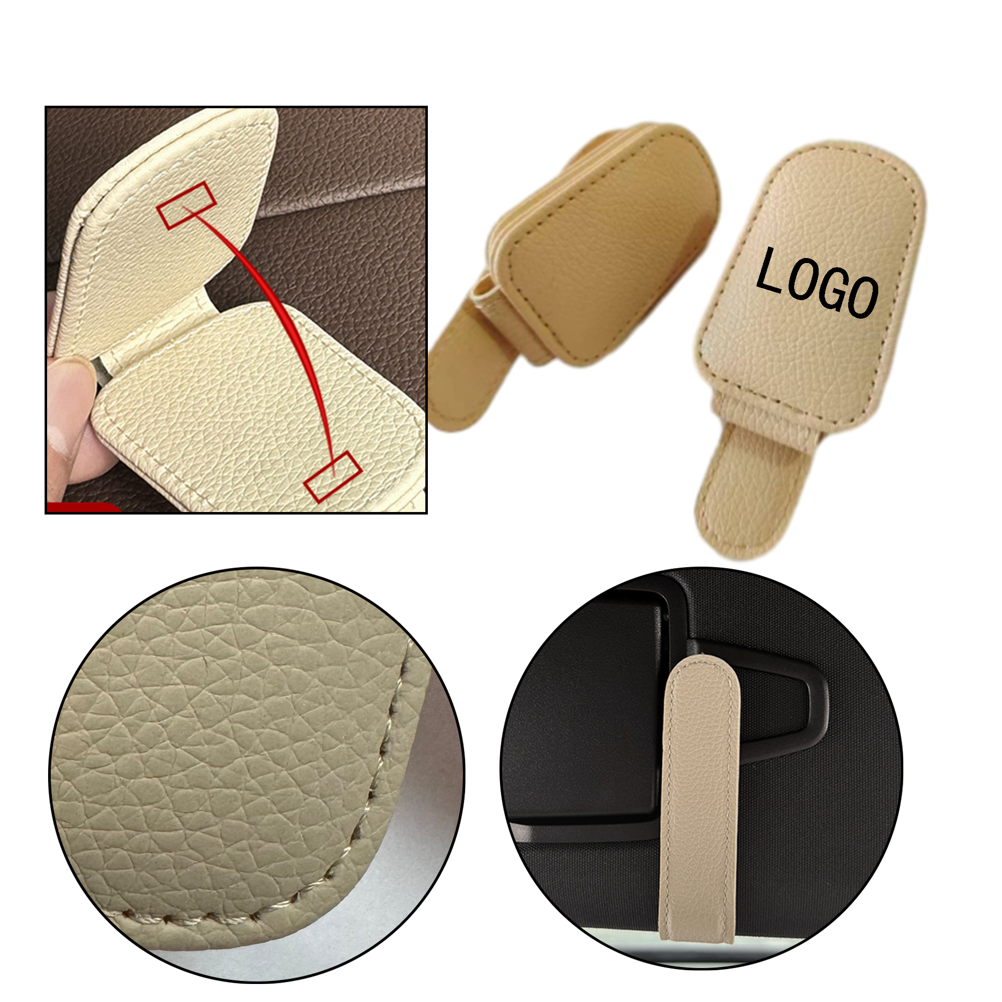 Car Visor Sunglasses Holder 2
